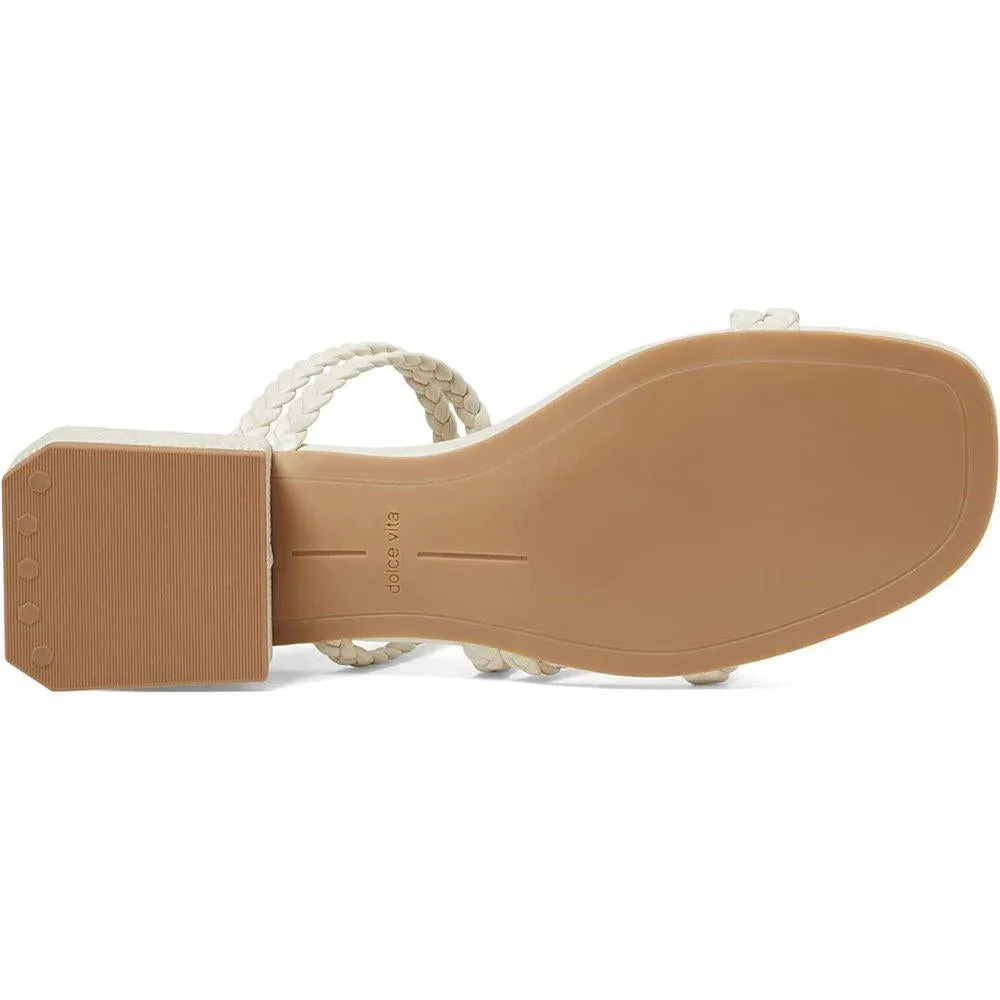 Hydie Ivory Braided Strappy Heeled Sandals