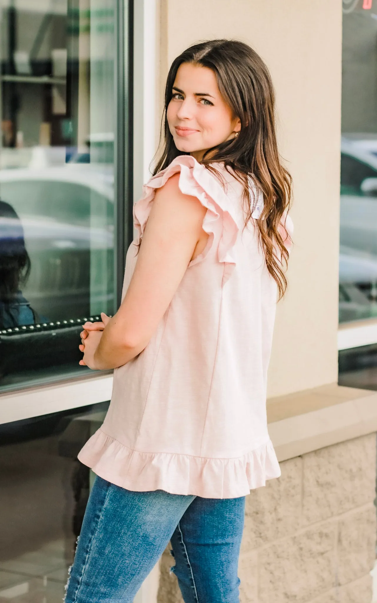 I Was There Ruffle Sleeve Top