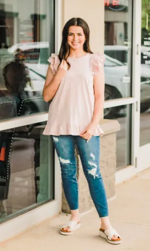I Was There Ruffle Sleeve Top