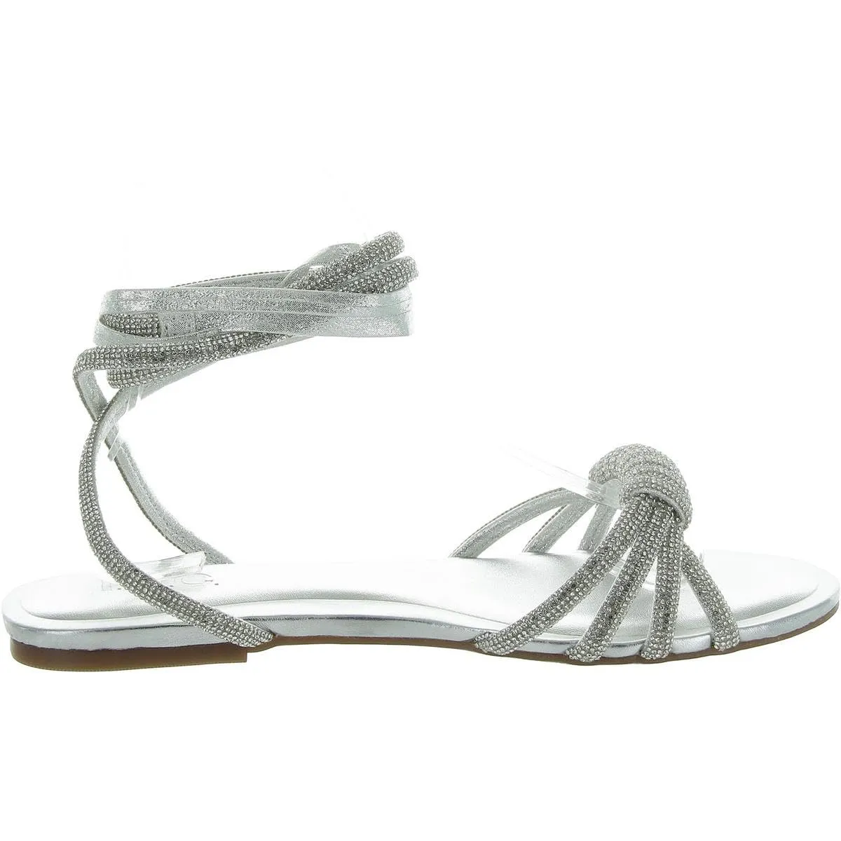 INC Womens Holiston Slip On Strappy Strappy Sandals Silver 9 Medium (B,M)