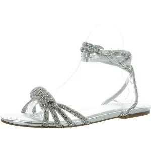 INC Womens Holiston Slip On Strappy Strappy Sandals Silver 9 Medium (B,M)