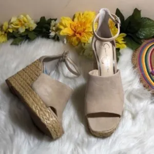 Jessica Simpson Suede Espadrille Wedge 9.5