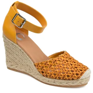 Journee Women's Sierra Espadrille Wedge Sandals Mustard, 11