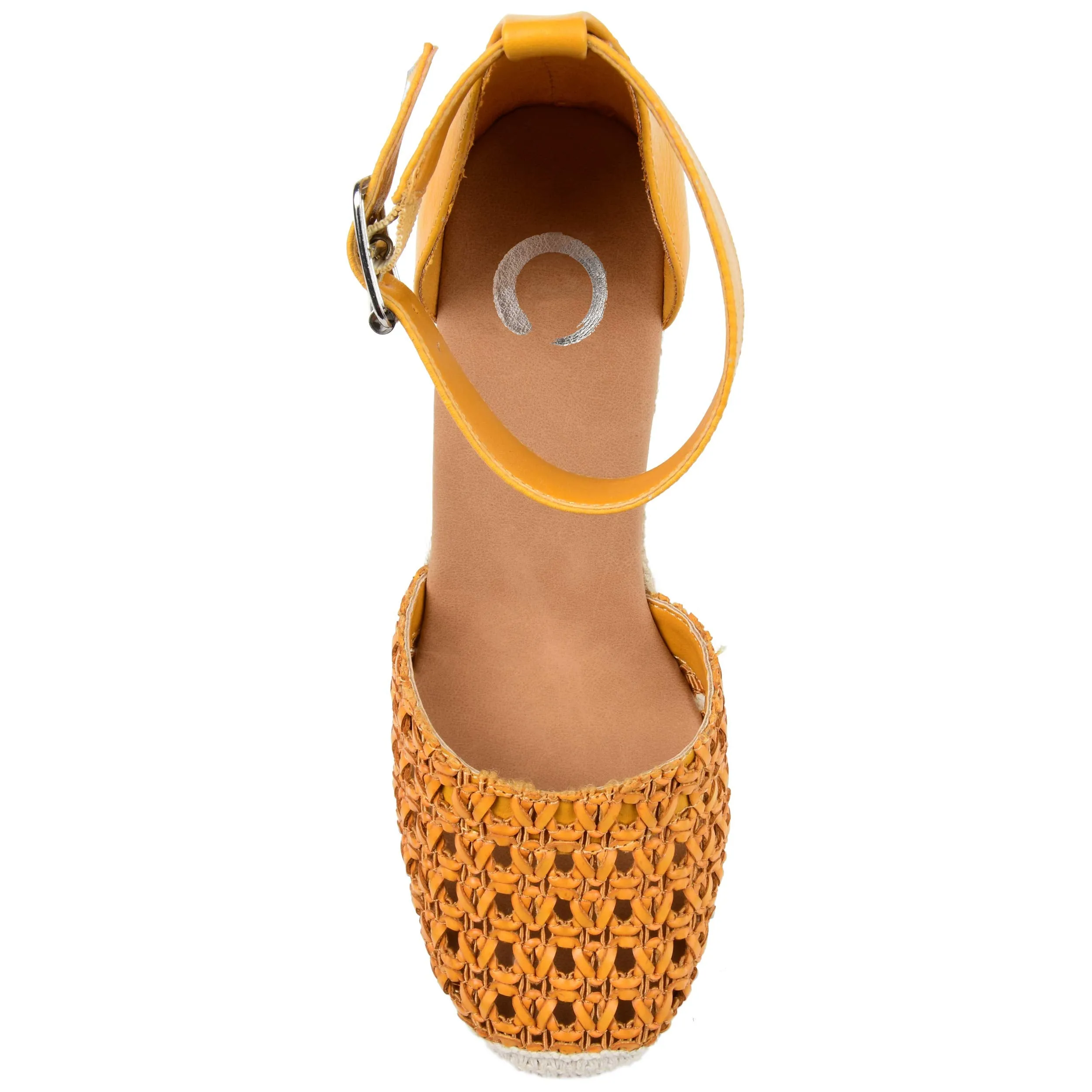 Journee Women's Sierra Espadrille Wedge Sandals Mustard, 11