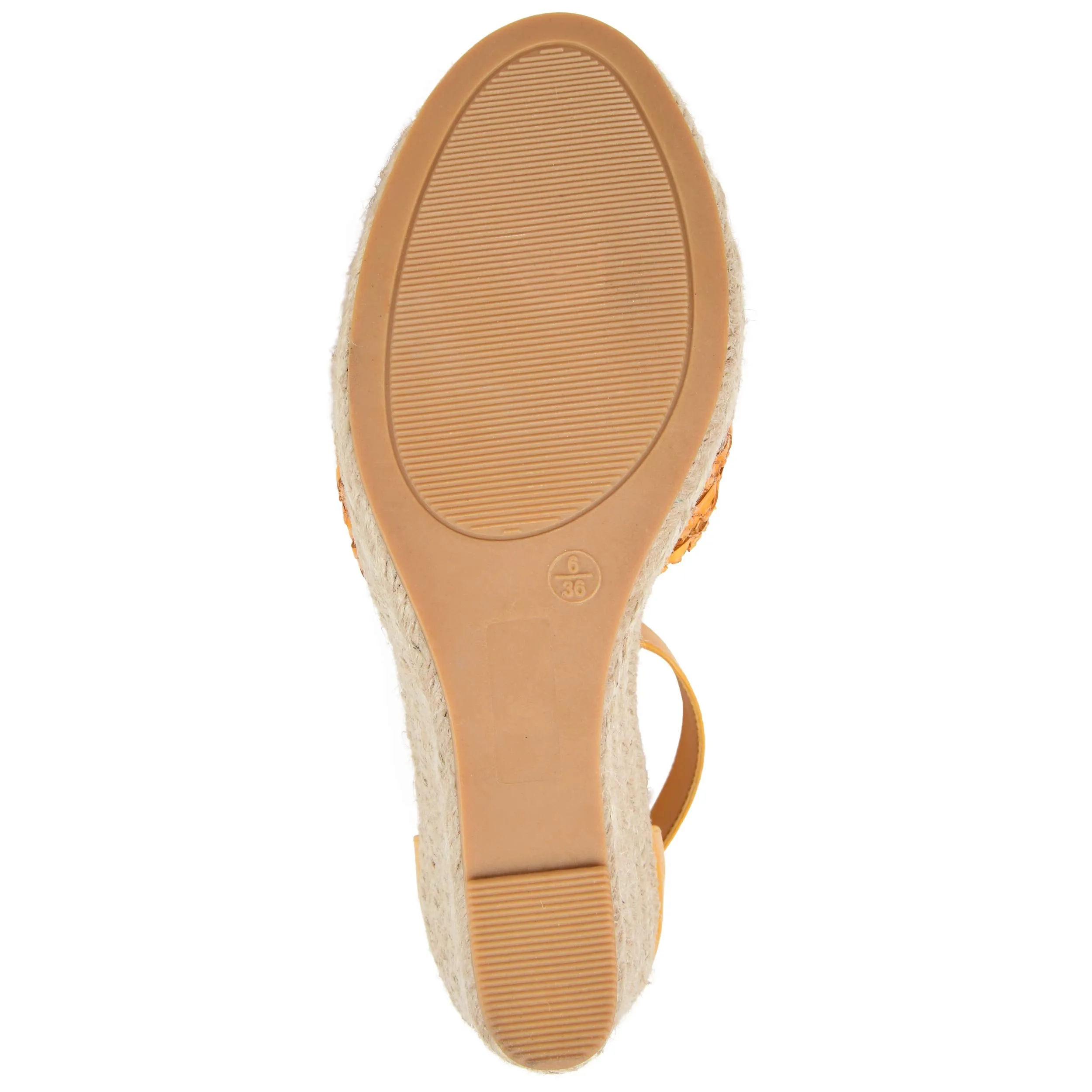 Journee Women's Sierra Espadrille Wedge Sandals Mustard, 11