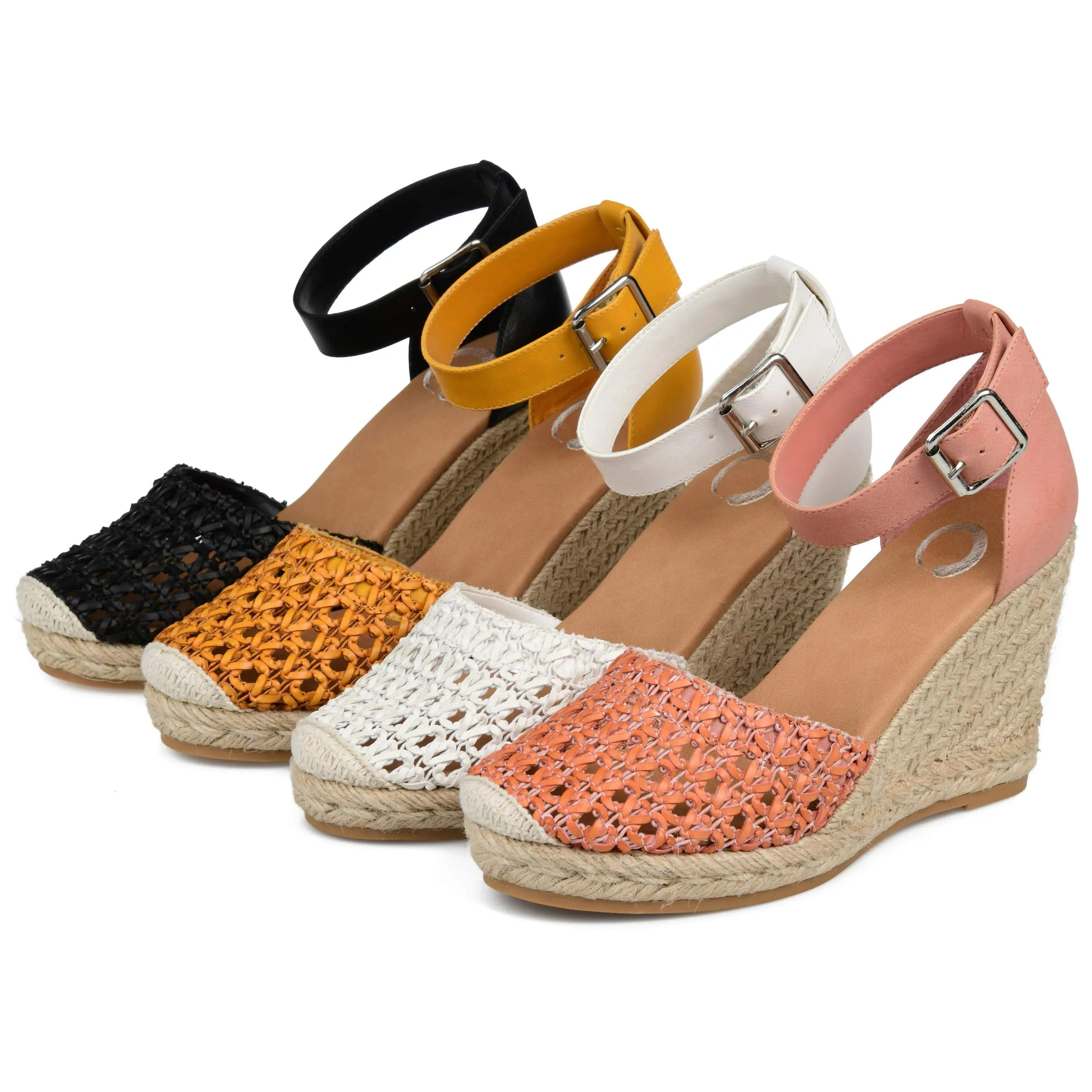 Journee Women's Sierra Espadrille Wedge Sandals Mustard, 11