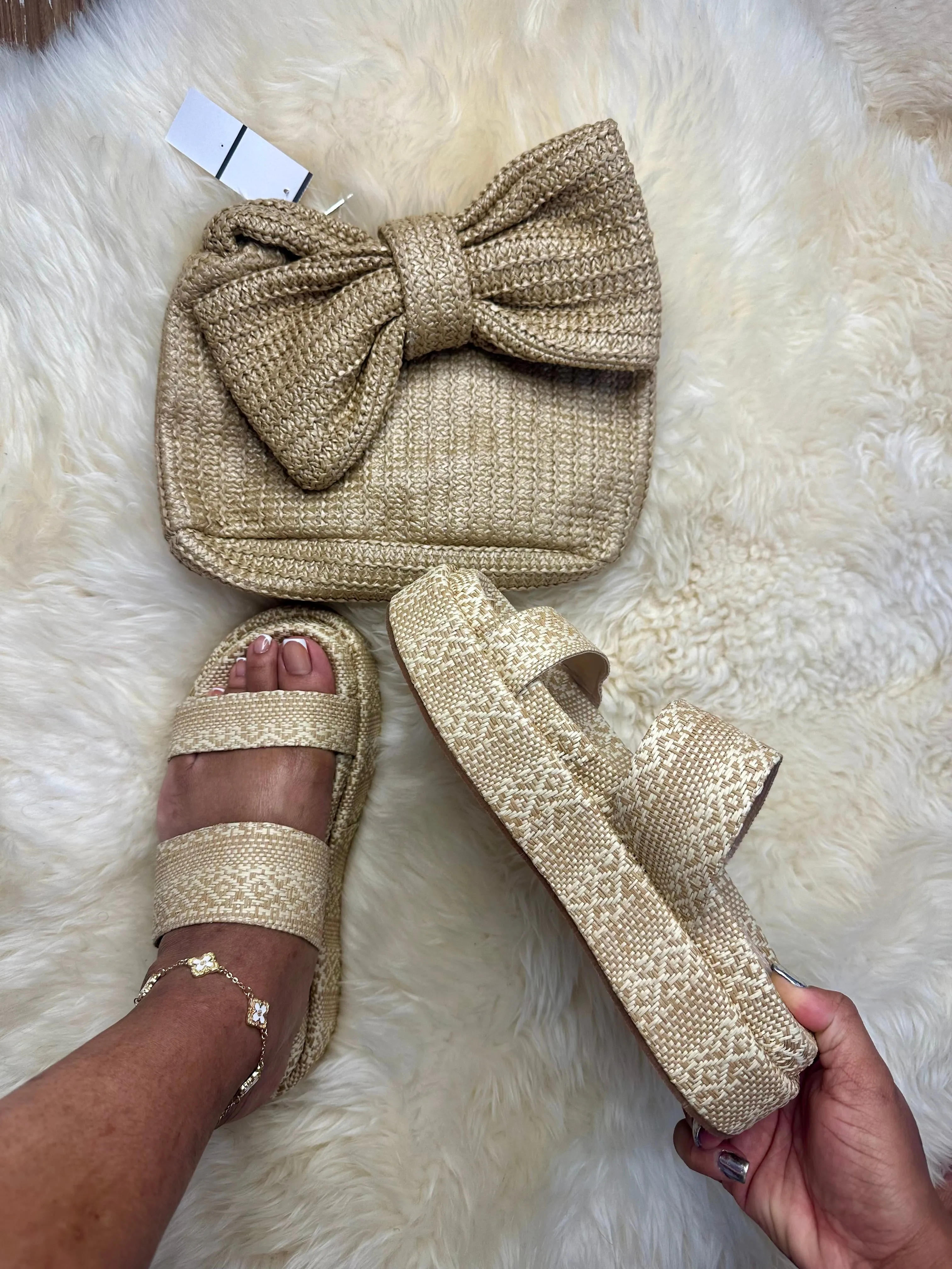 JUDD-1 Beige Natural Raffia