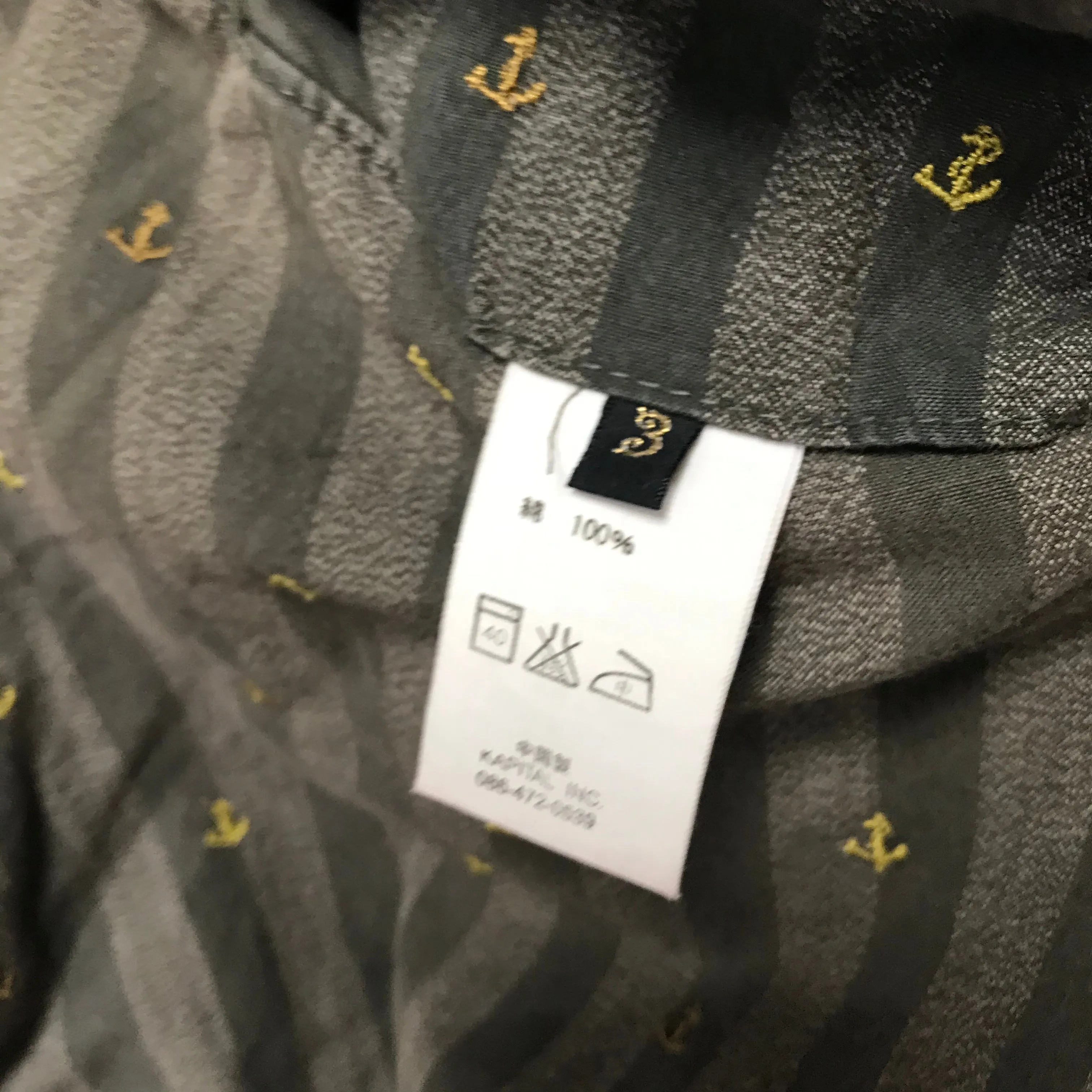 [L] Kapital Cotton Anchor Shorts