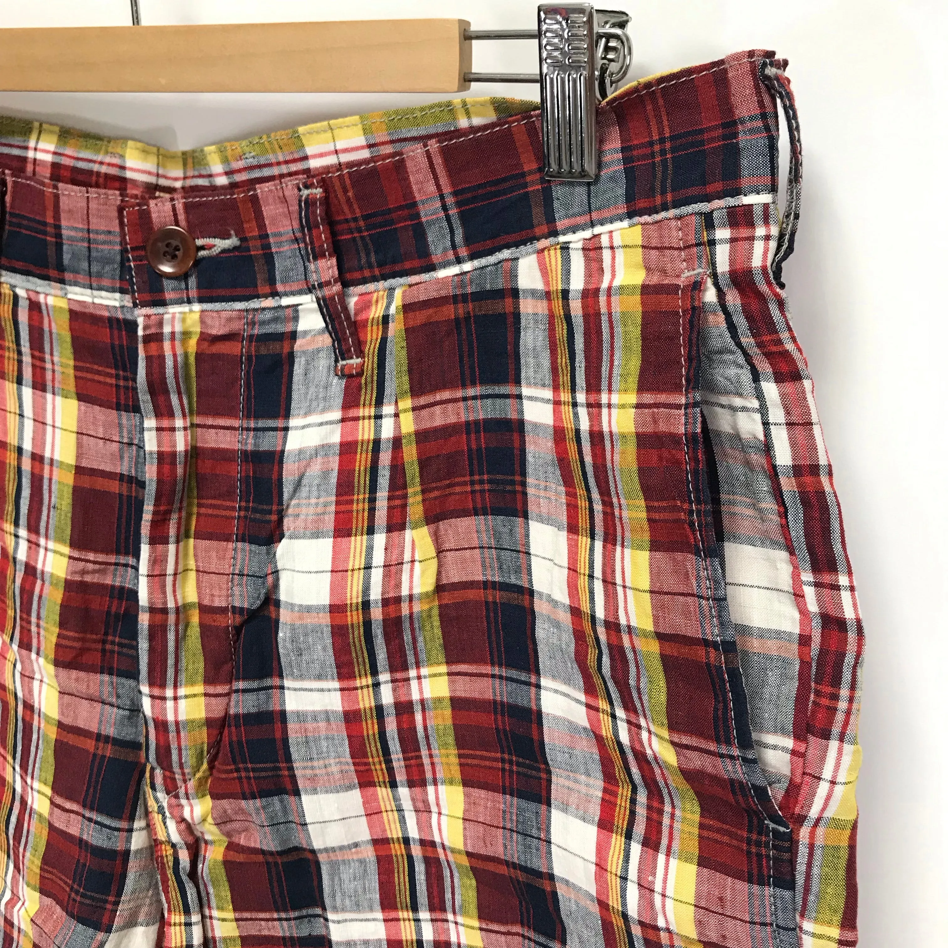 [L] Kapital Madras Check Shorts