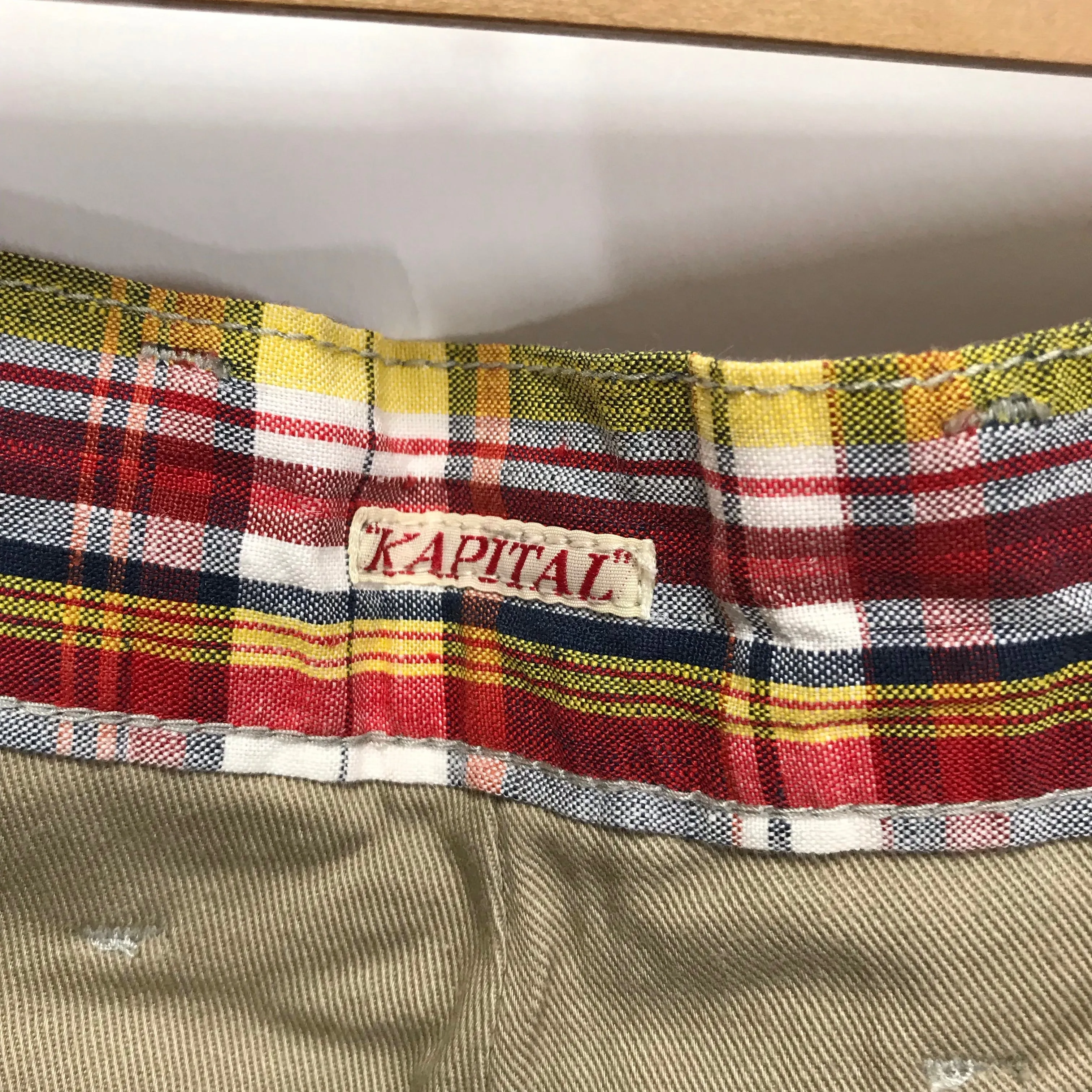 [L] Kapital Madras Check Shorts