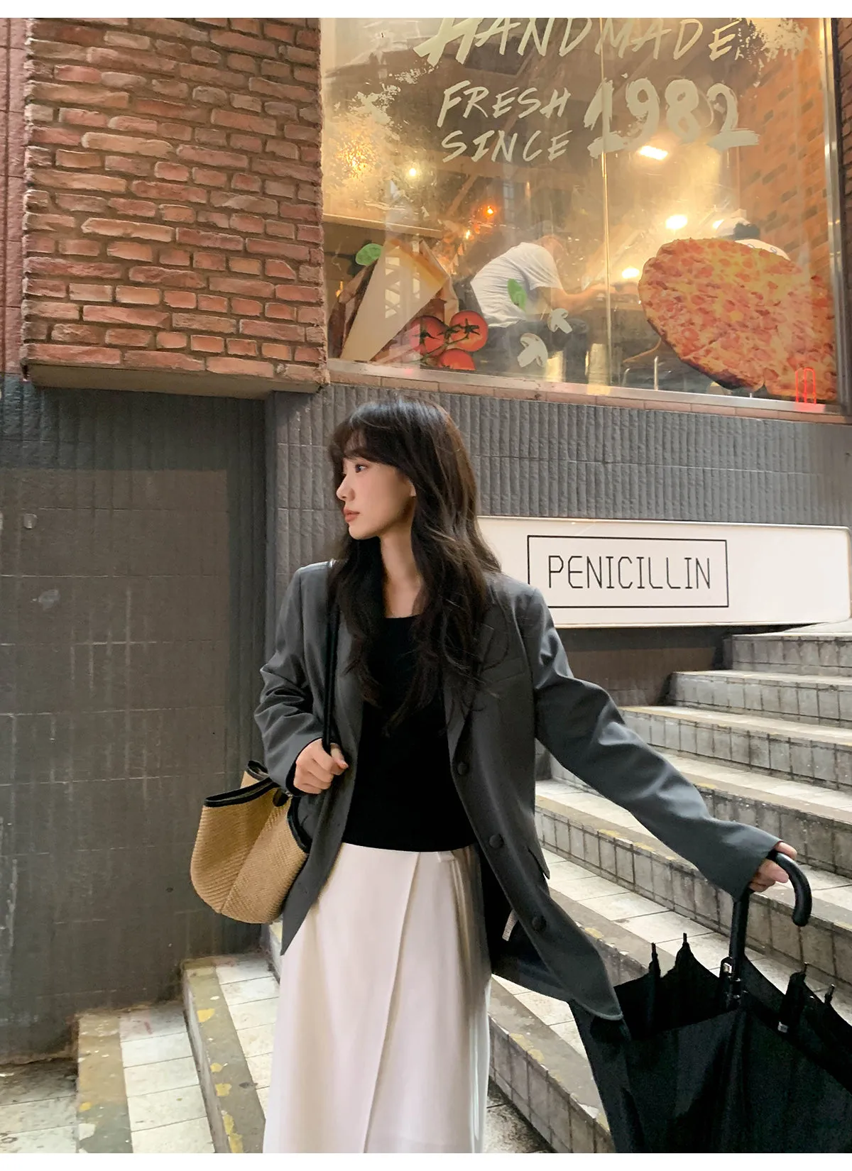 Lace-up A-line dress
