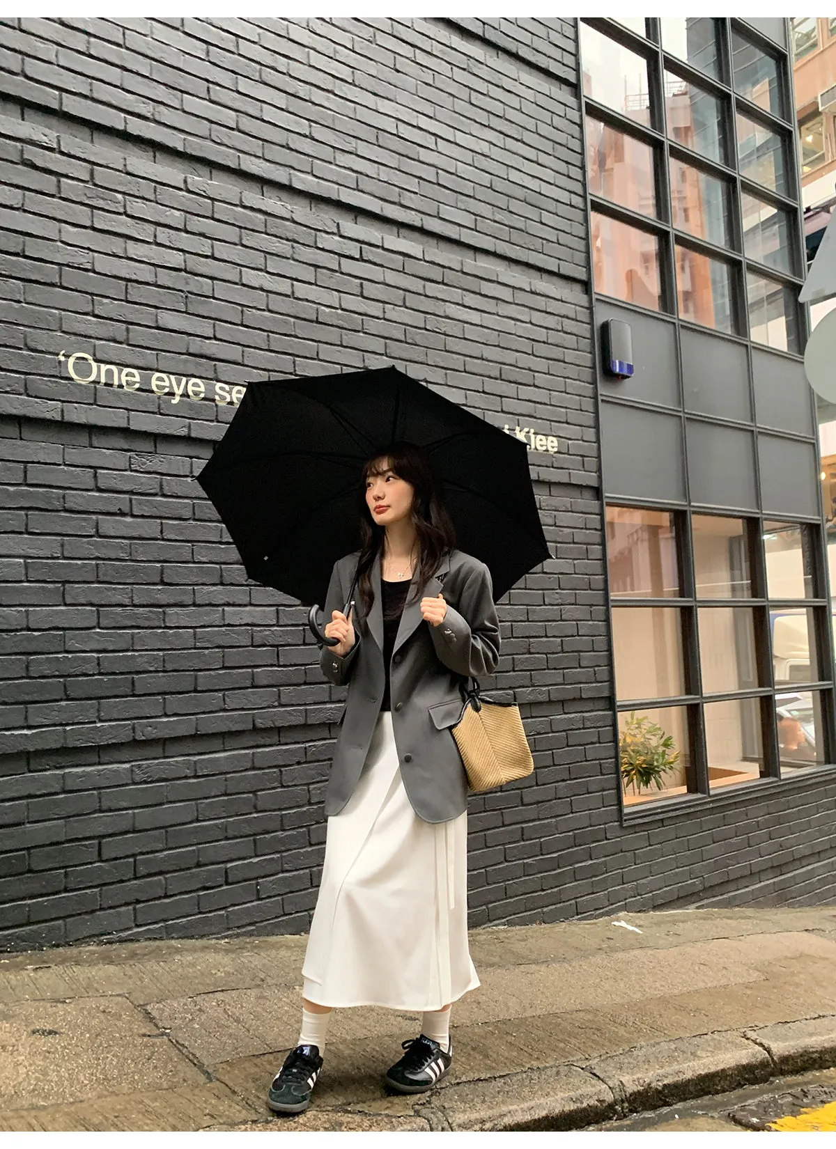 Lace-up A-line dress