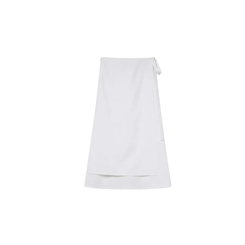 Lace-up A-line dress