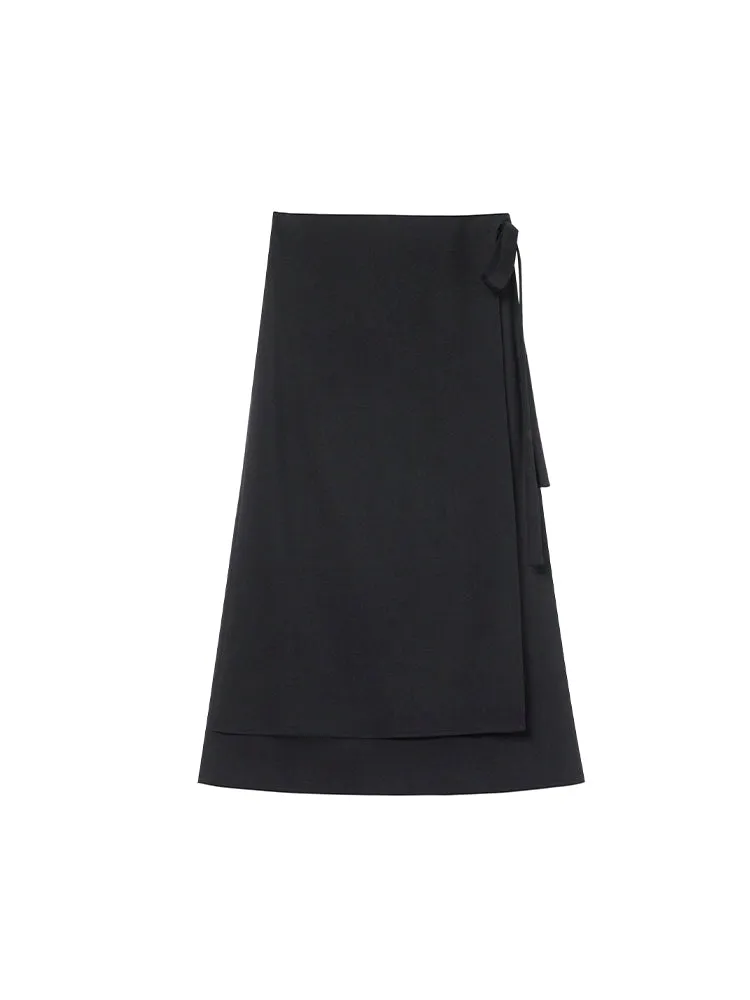 Lace-up A-line dress