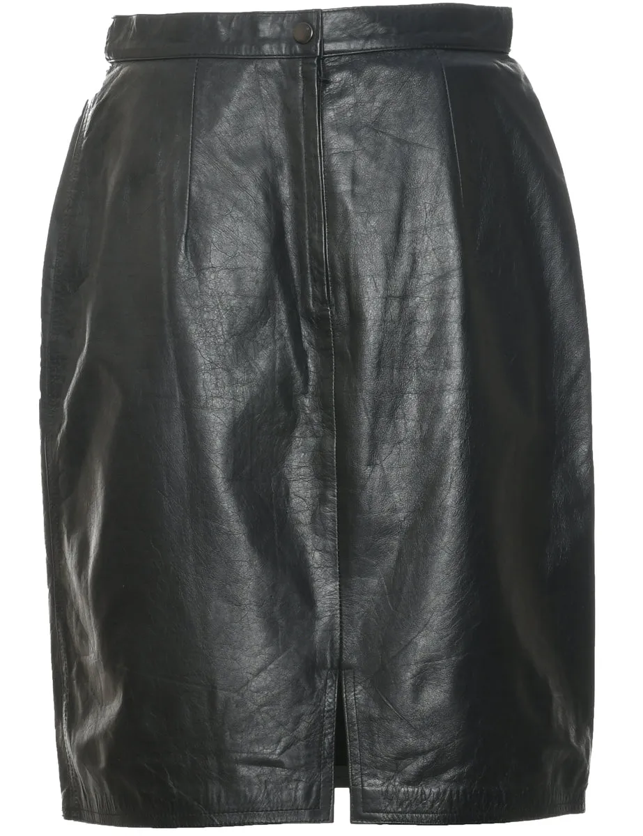Leather Pencil Skirt - S