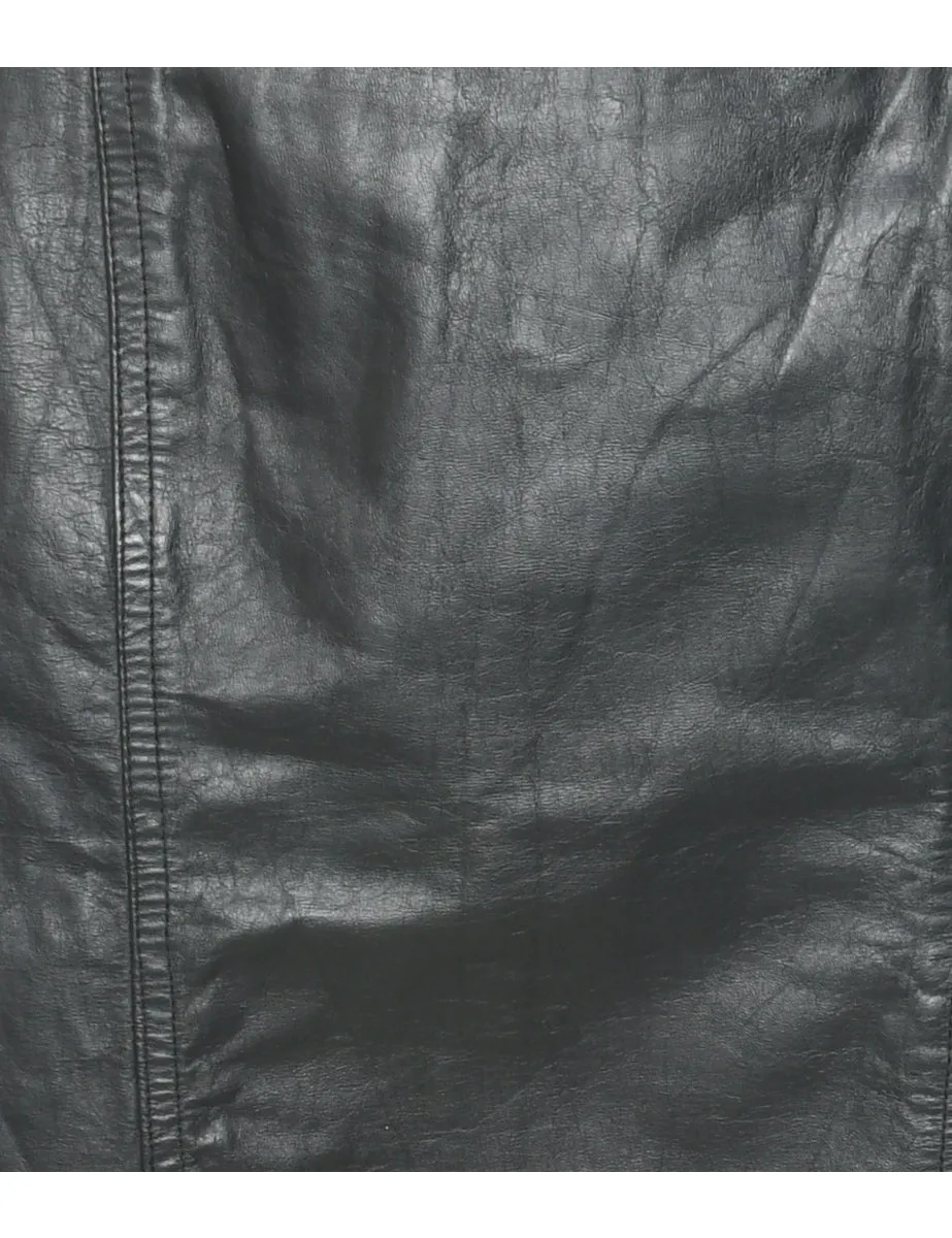 Leather Pencil Skirt - S