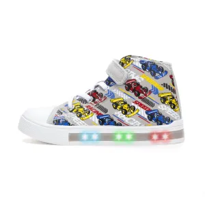 Light Up High Top Canvas Kids Sneakers For Boys