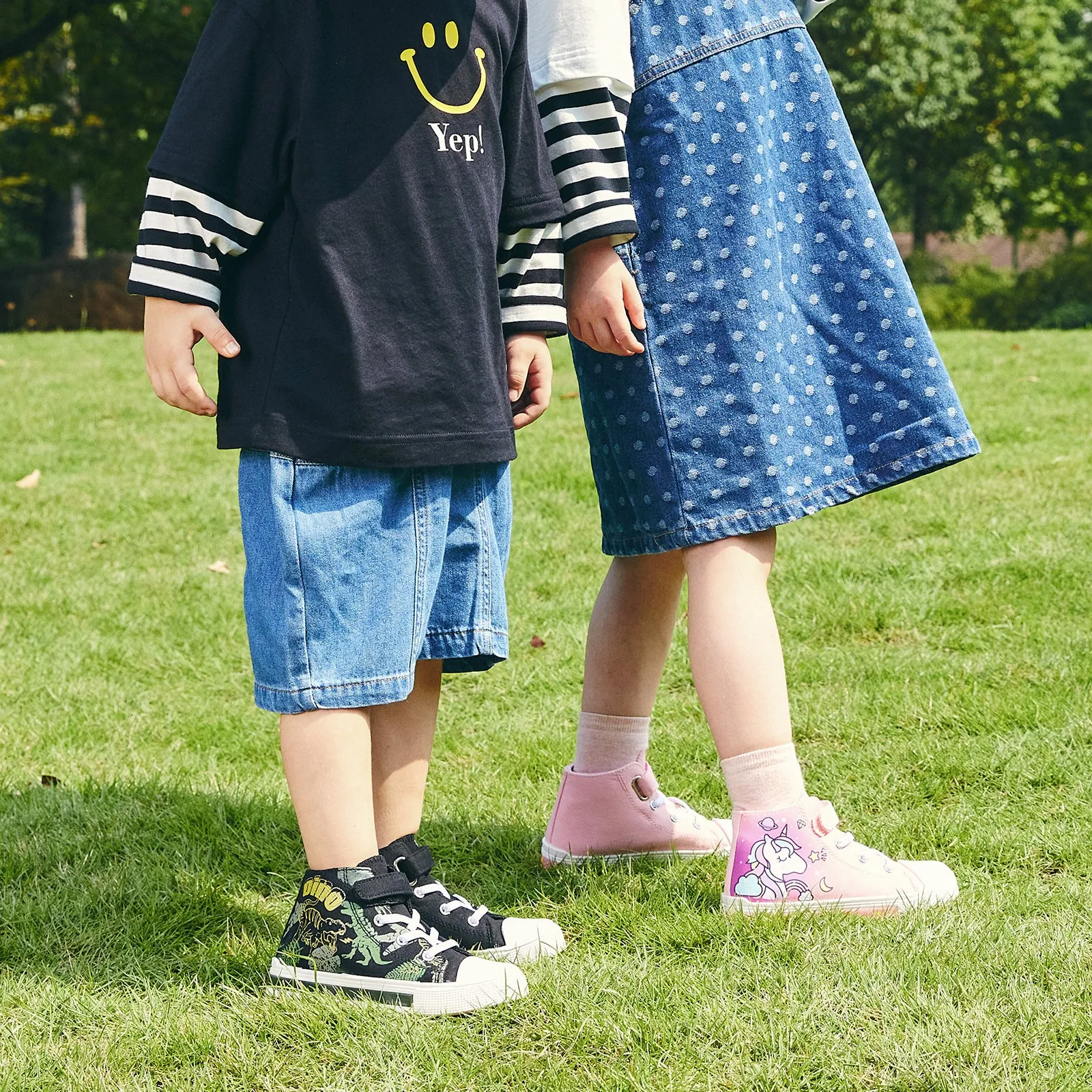 Light Up High Top Canvas Kids Sneakers For Boys