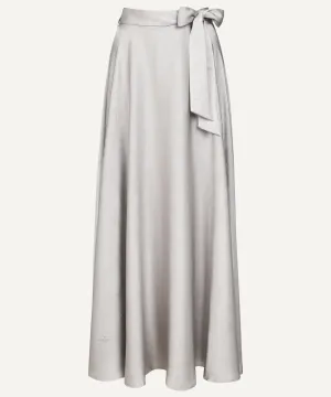 Lite Oat Draped Satin Maxi Skirt