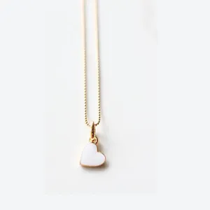 LOLO Enamelled Heart - White