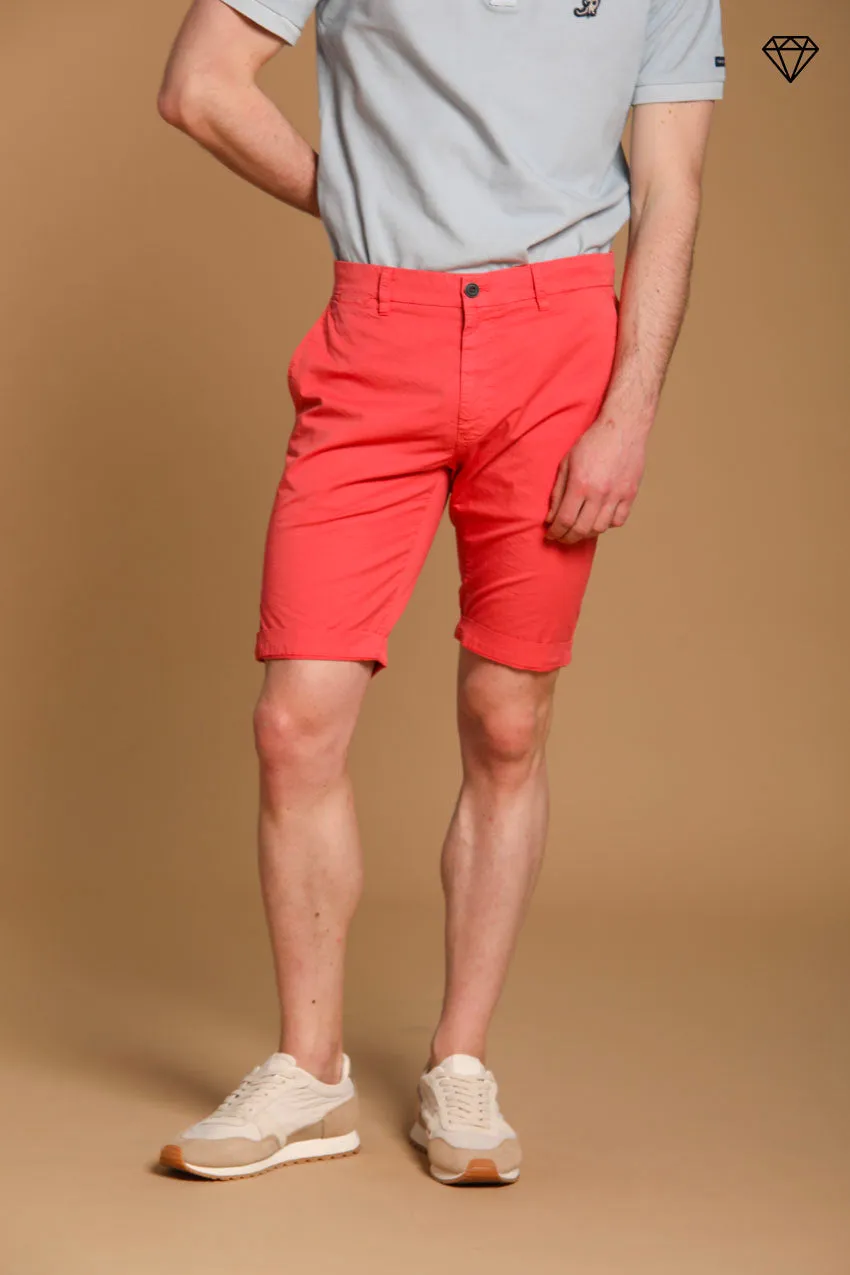 London men's chino bermuda shorts in Pima Cotton Regular fit  ①