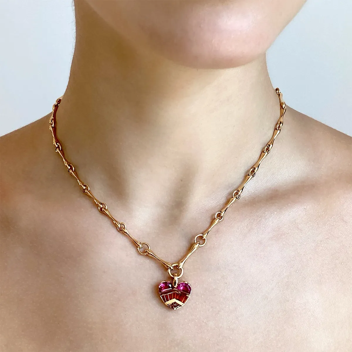 Long Baton Chain Necklace - Invisible Clasp