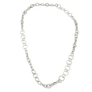 Long Silver Link Necklace
