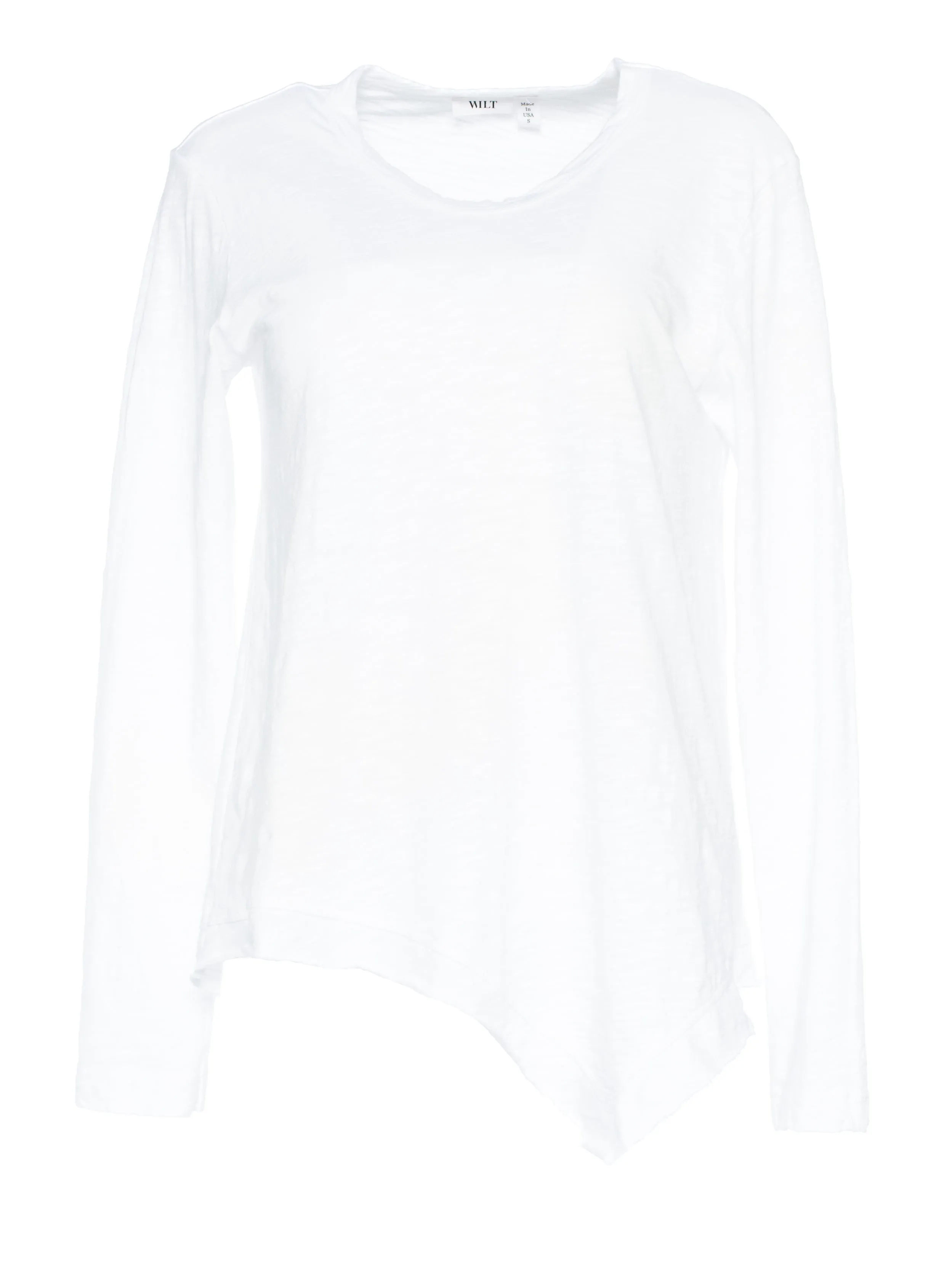 Long Sleeve Tunic Crew W/ Slant Hem