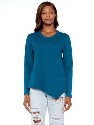 Long Sleeve Tunic Crew W/ Slant Hem