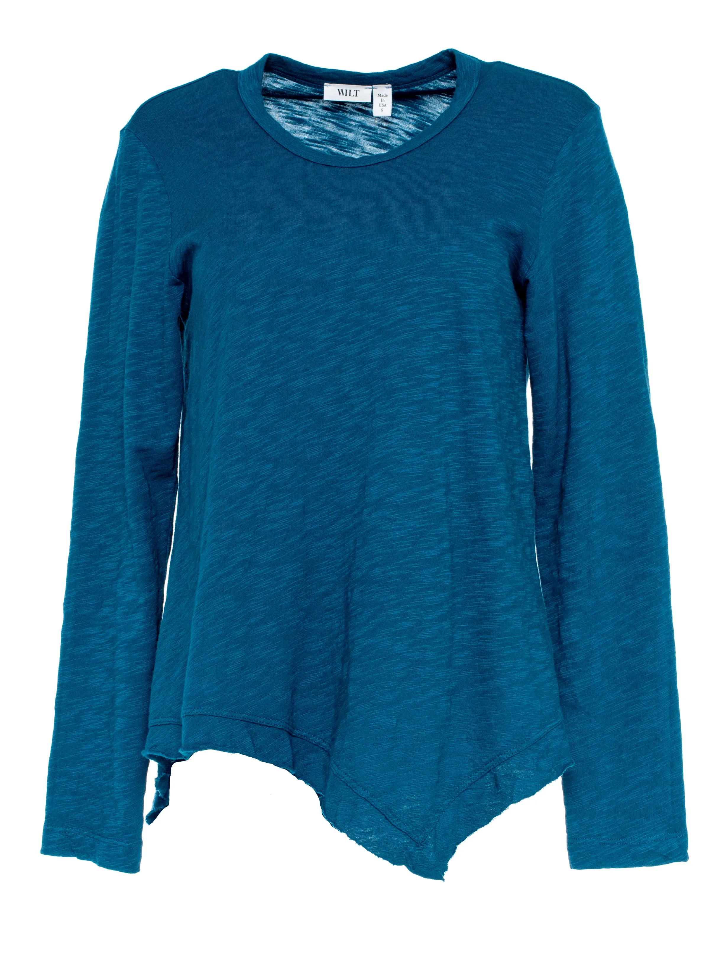 Long Sleeve Tunic Crew W/ Slant Hem