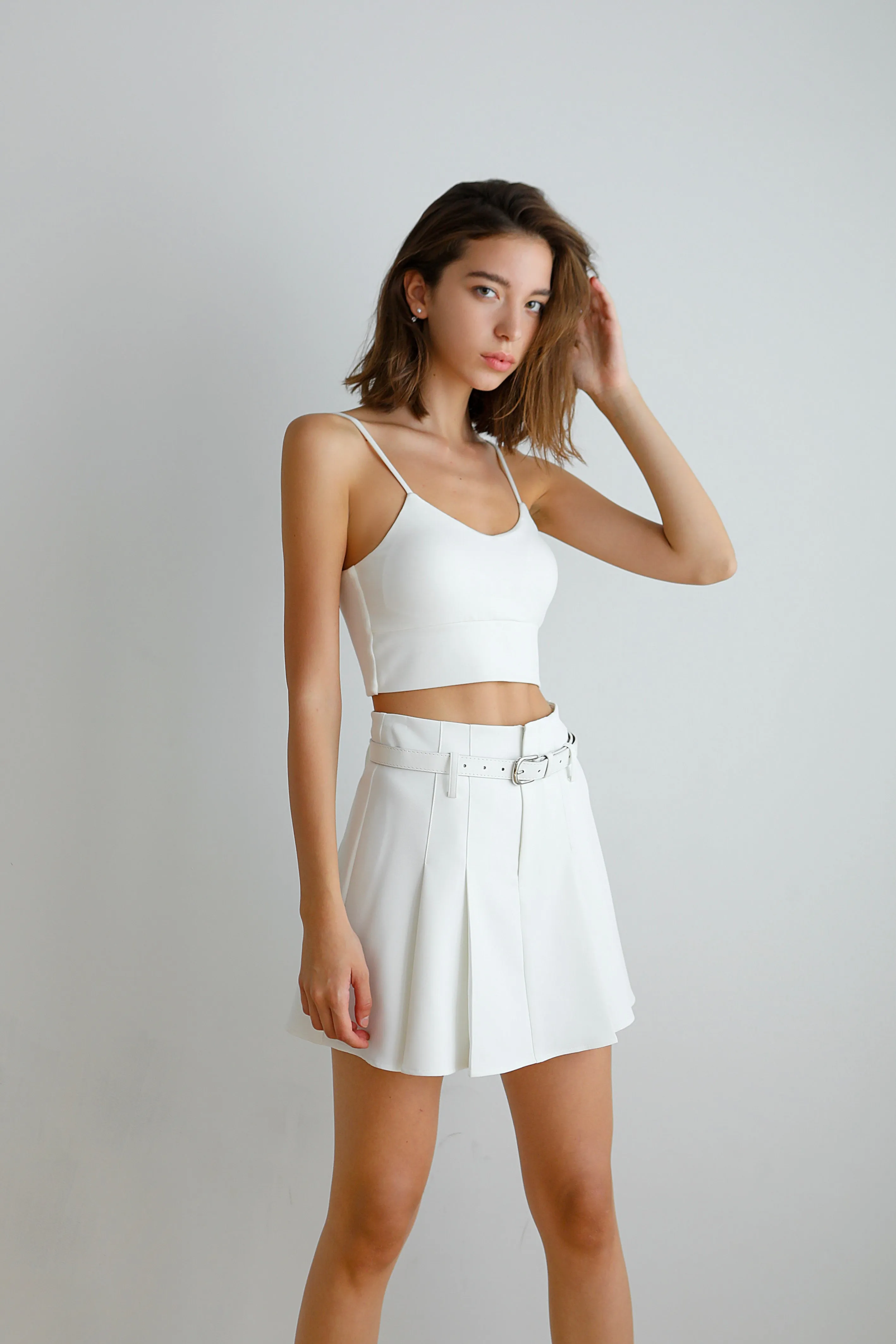 Love Parade Pleated Skirt With Belt