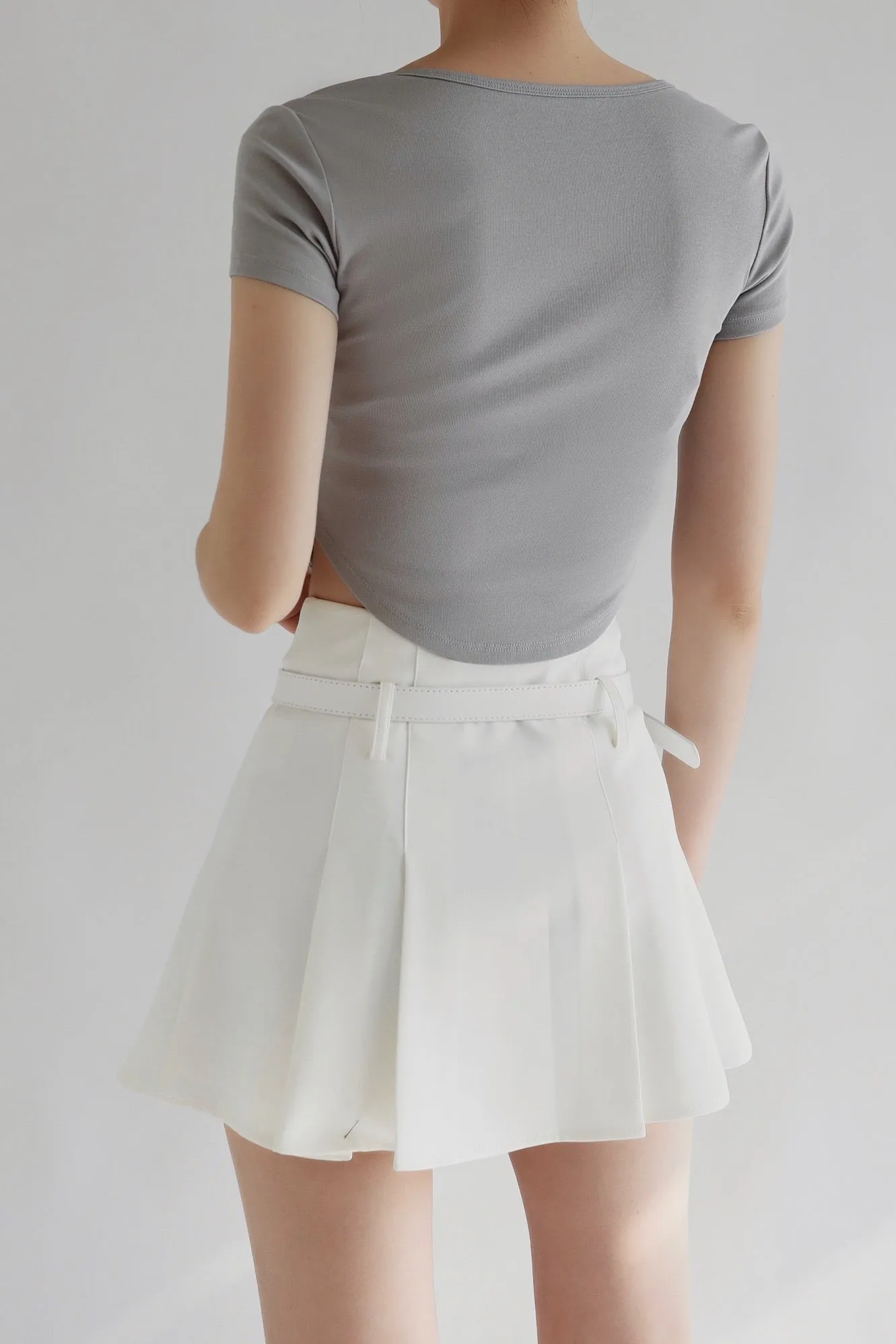 Love Parade Pleated Skirt With Belt