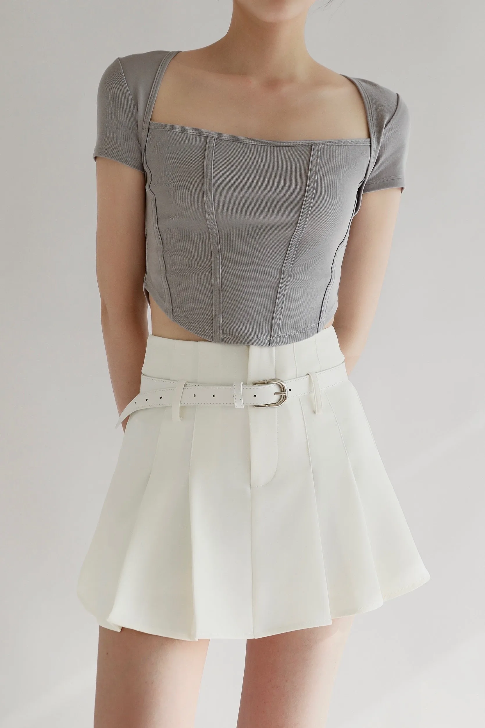 Love Parade Pleated Skirt With Belt