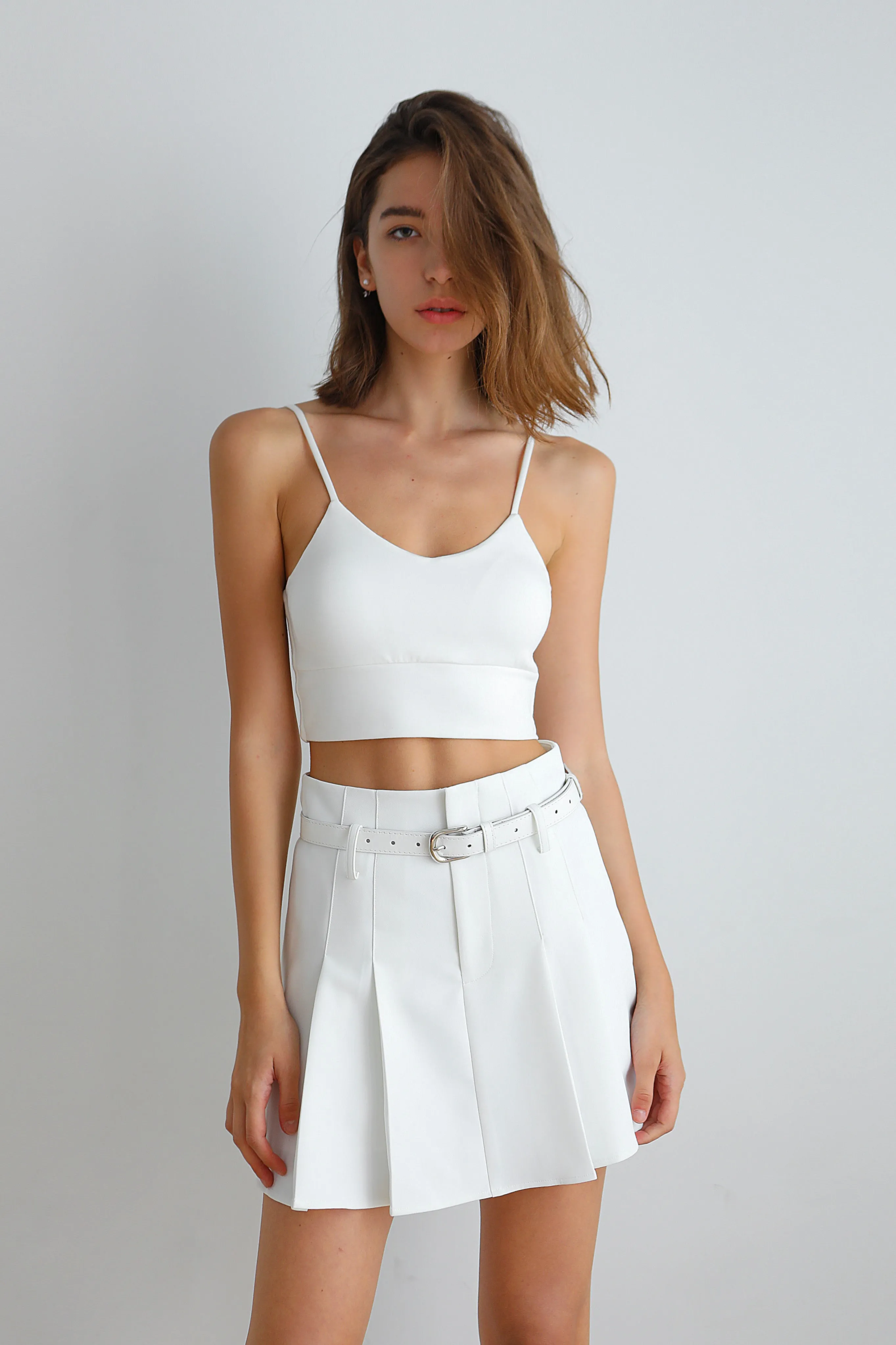Love Parade Pleated Skirt With Belt