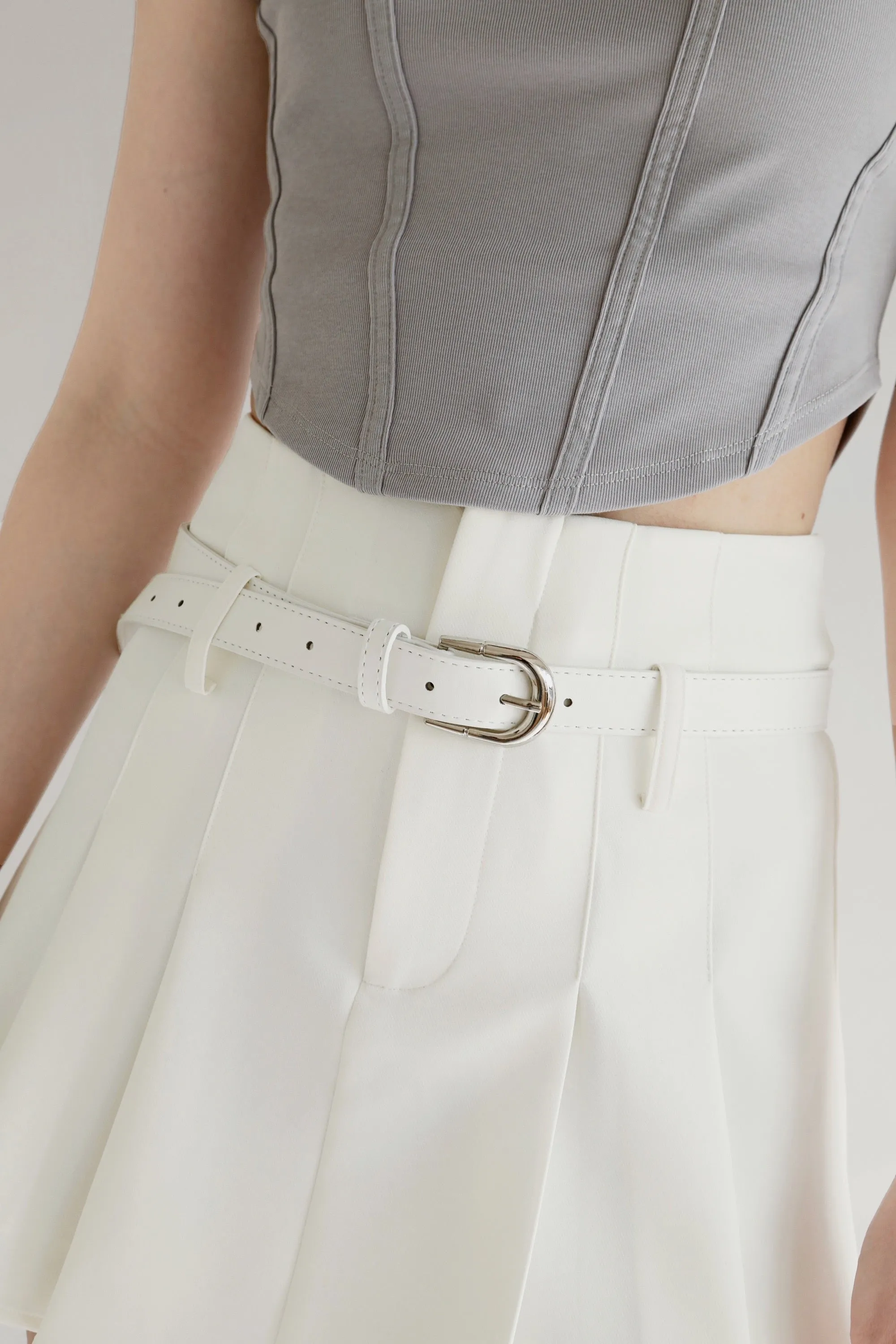 Love Parade Pleated Skirt With Belt