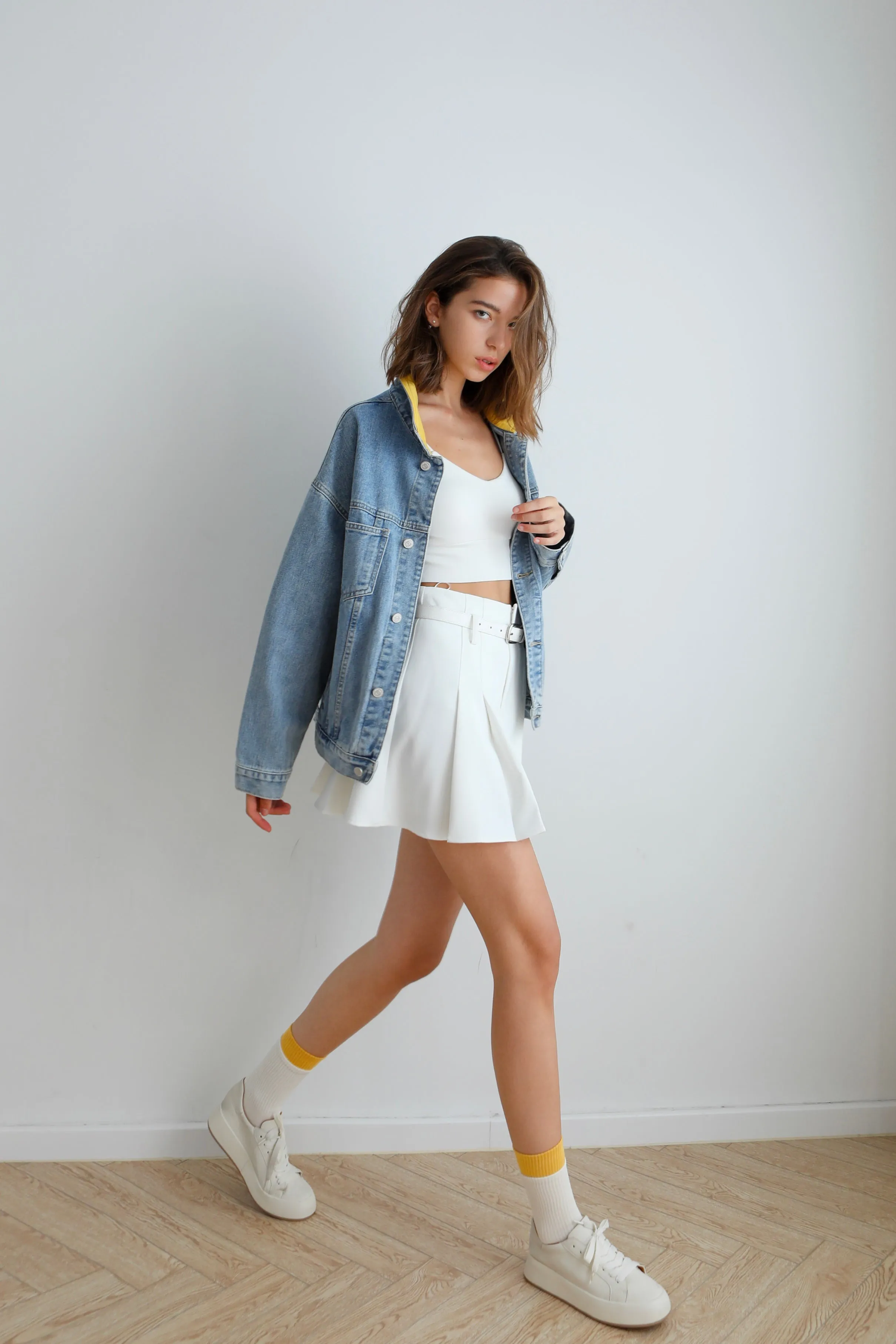 Love Parade Pleated Skirt With Belt