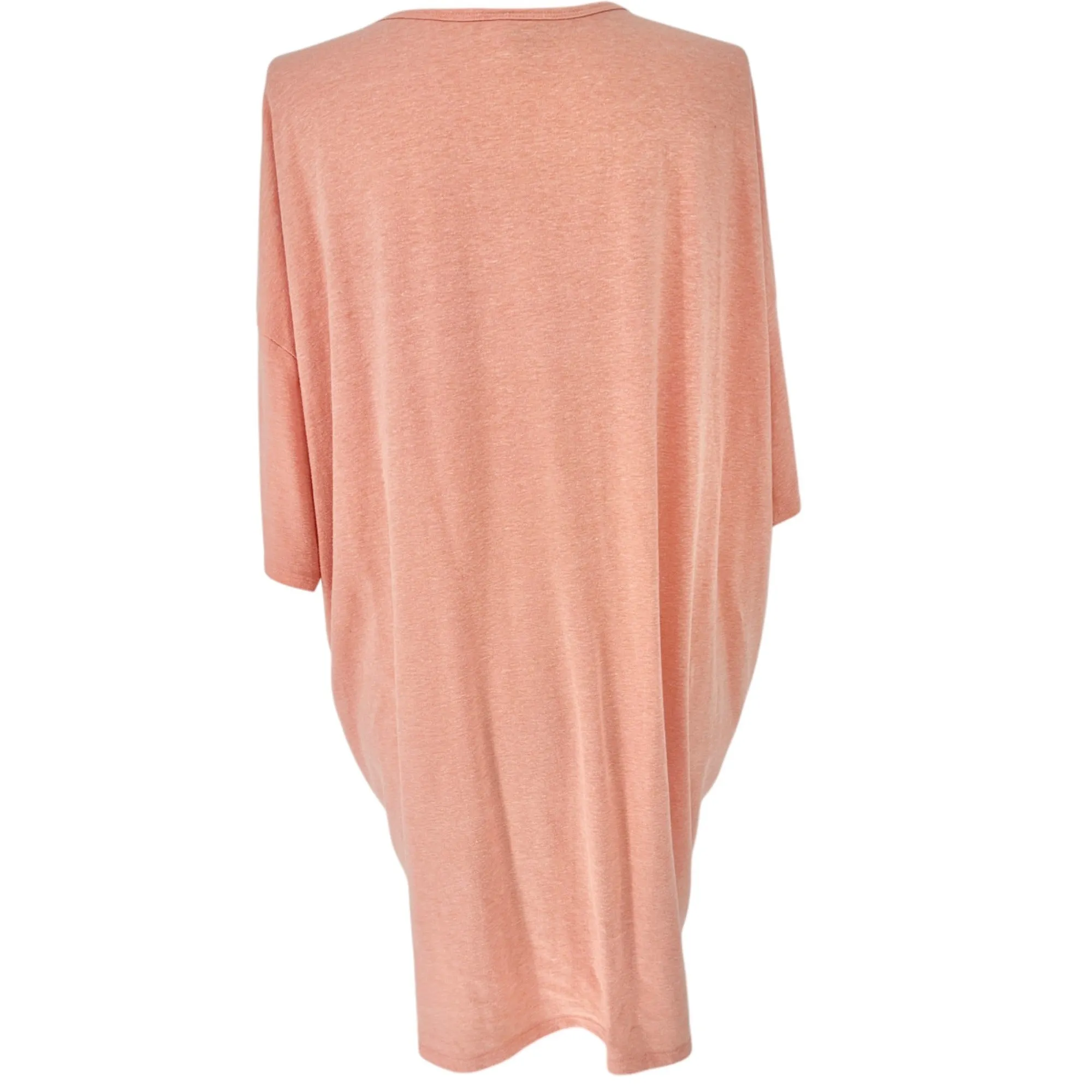 LuLaRoe Irma Tunic Top 3XL Duo 1 Coral Print 1 Solid Peach Soft Comfy Loose Fit
