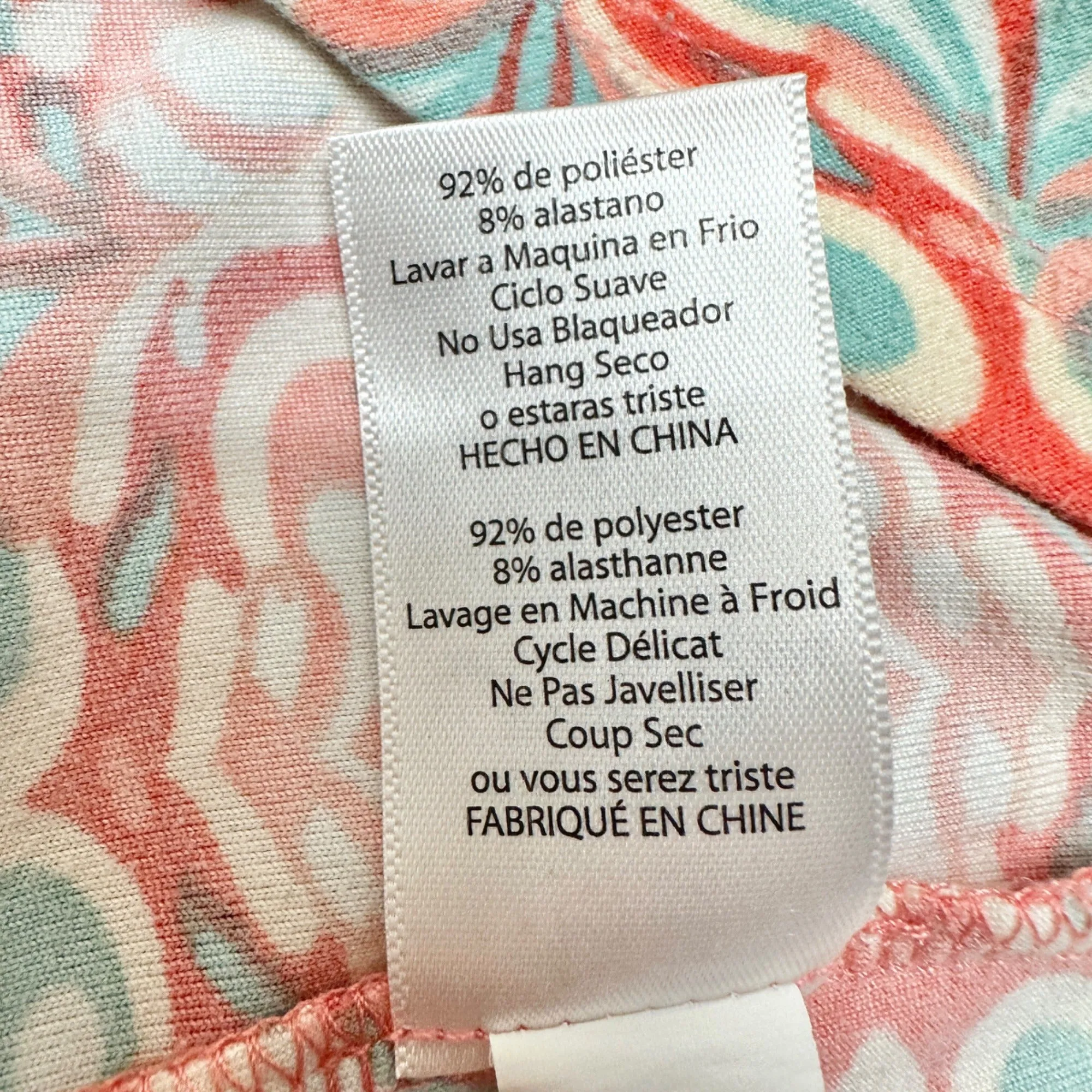 LuLaRoe Irma Tunic Top 3XL Duo 1 Coral Print 1 Solid Peach Soft Comfy Loose Fit
