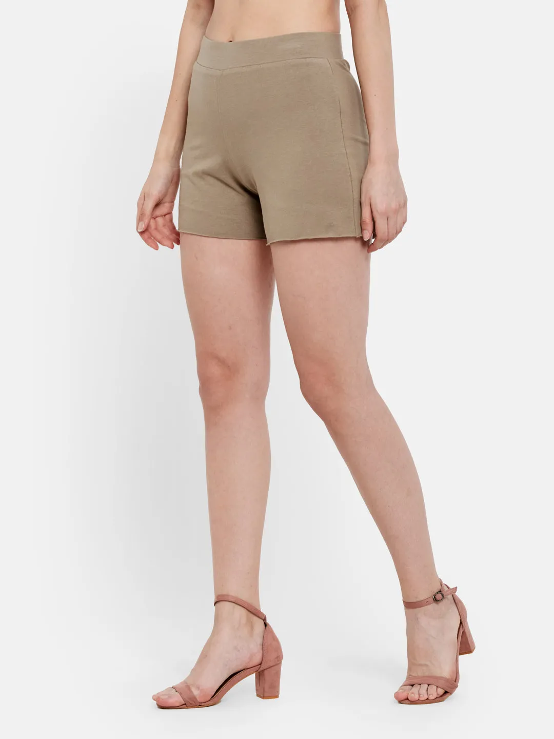 LUNYA PIMA WITH BACK POCKET COTTON SPANDEX INTERLOCK SHORTS