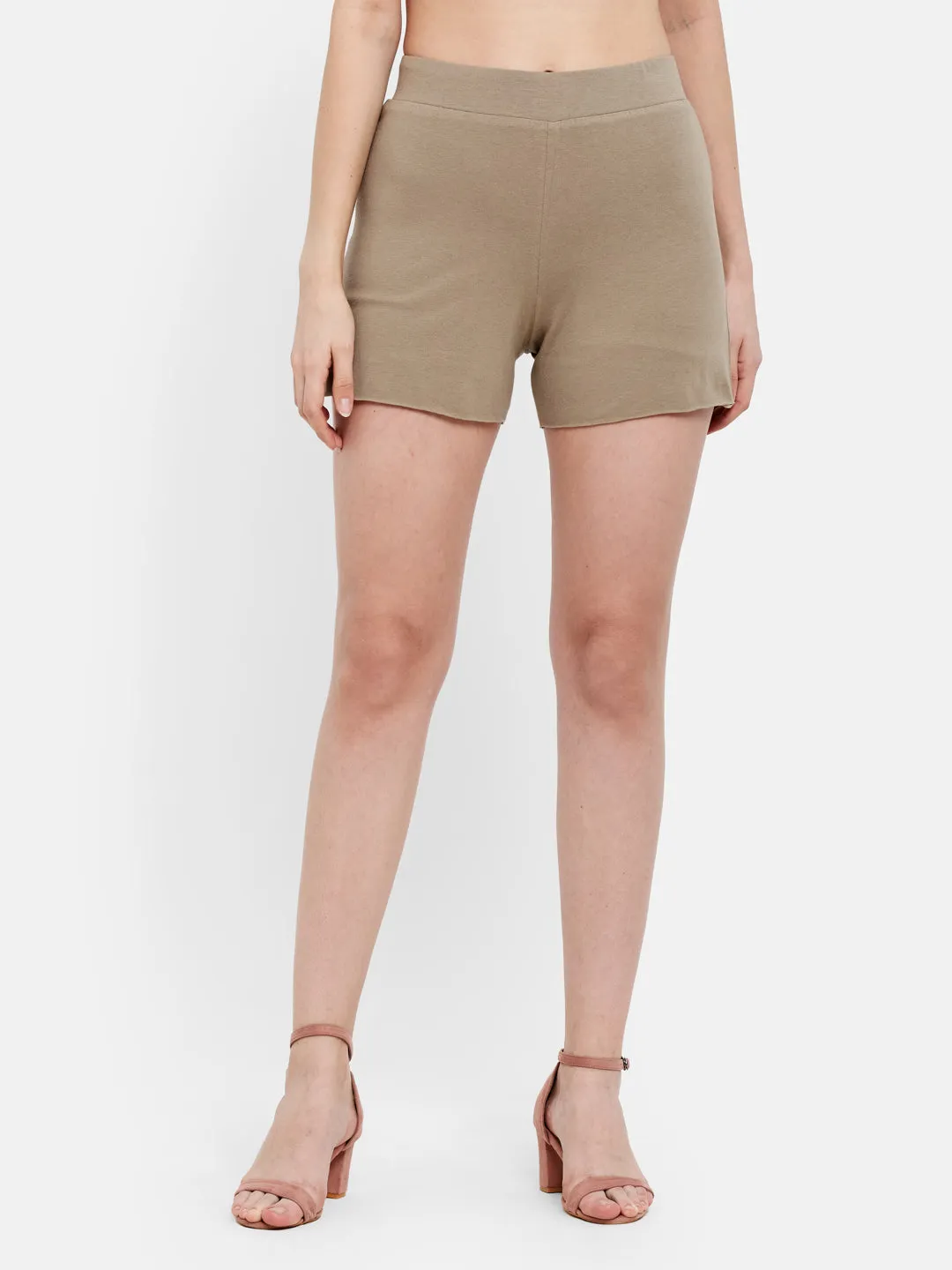LUNYA PIMA WITH BACK POCKET COTTON SPANDEX INTERLOCK SHORTS