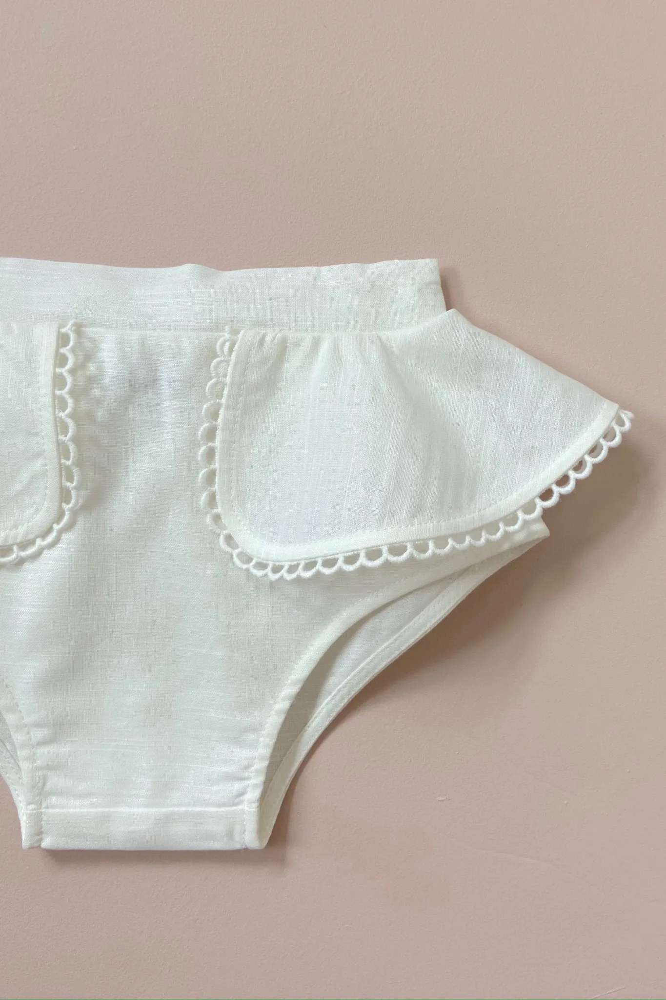 Made Them Cry Shortie Shorts - Antique White