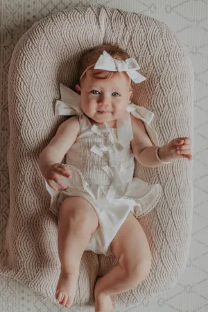 Made Them Cry Shortie Shorts - Antique White