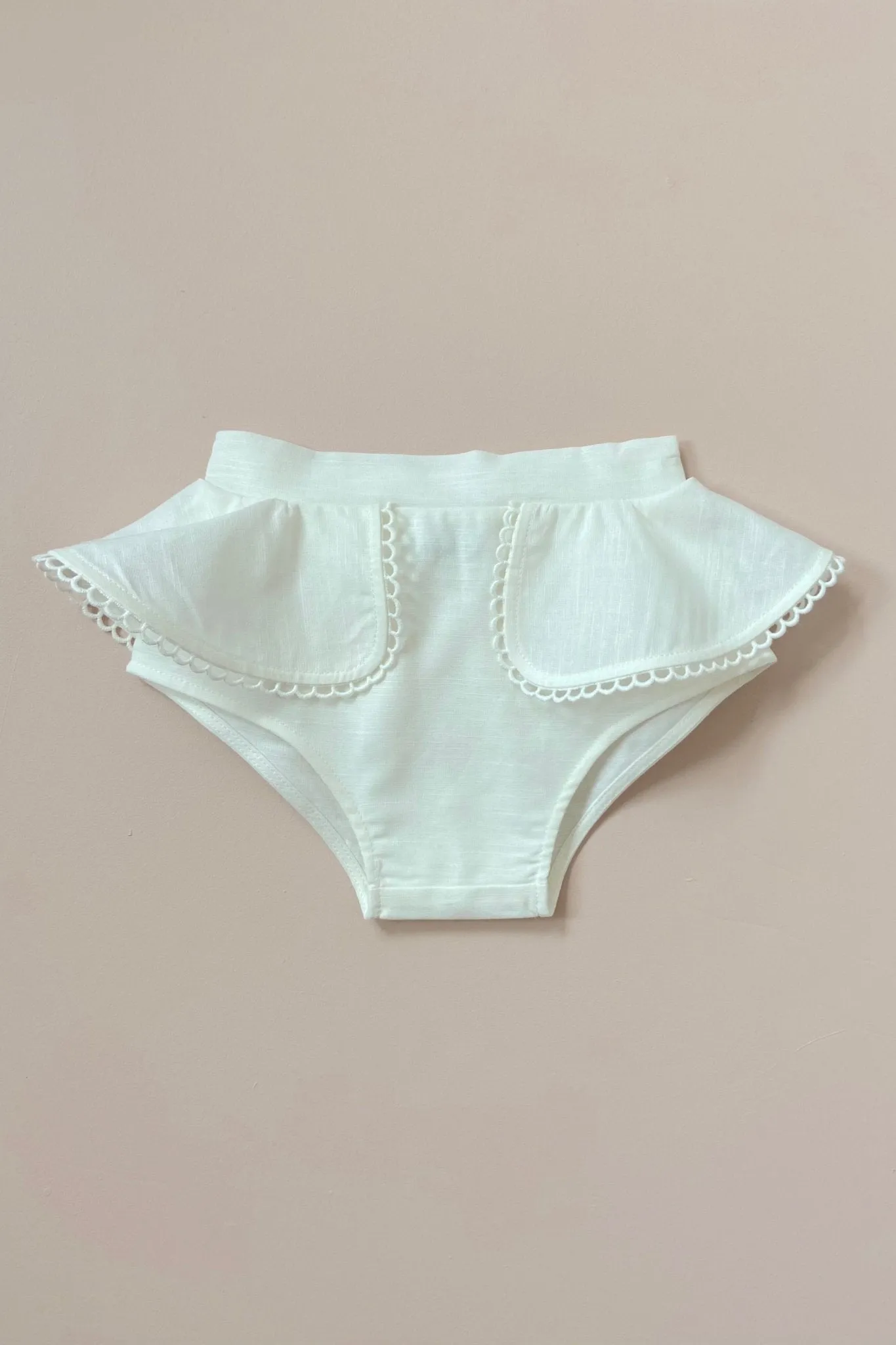 Made Them Cry Shortie Shorts - Antique White