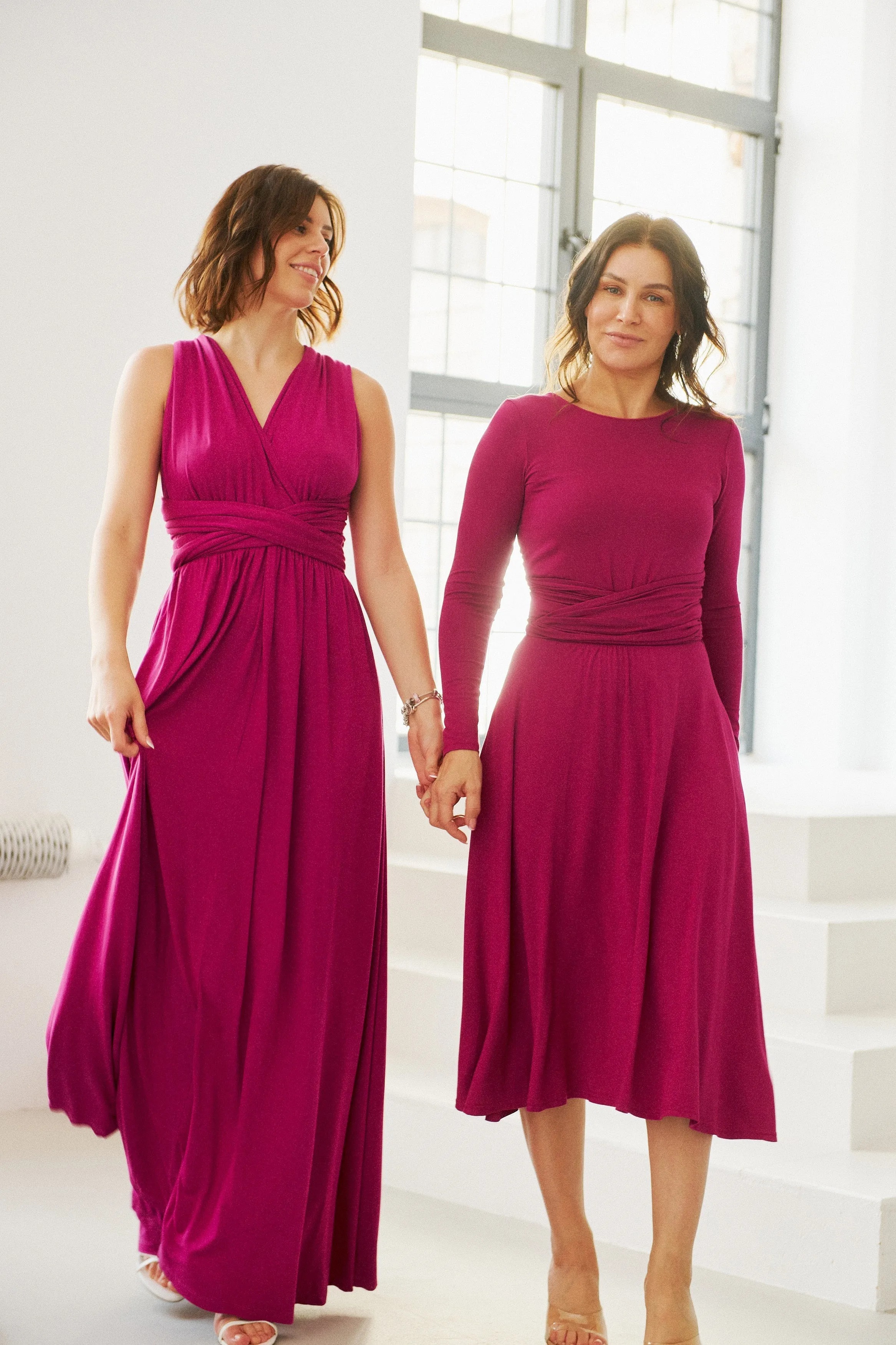 Magenta Love infinity maxi dress