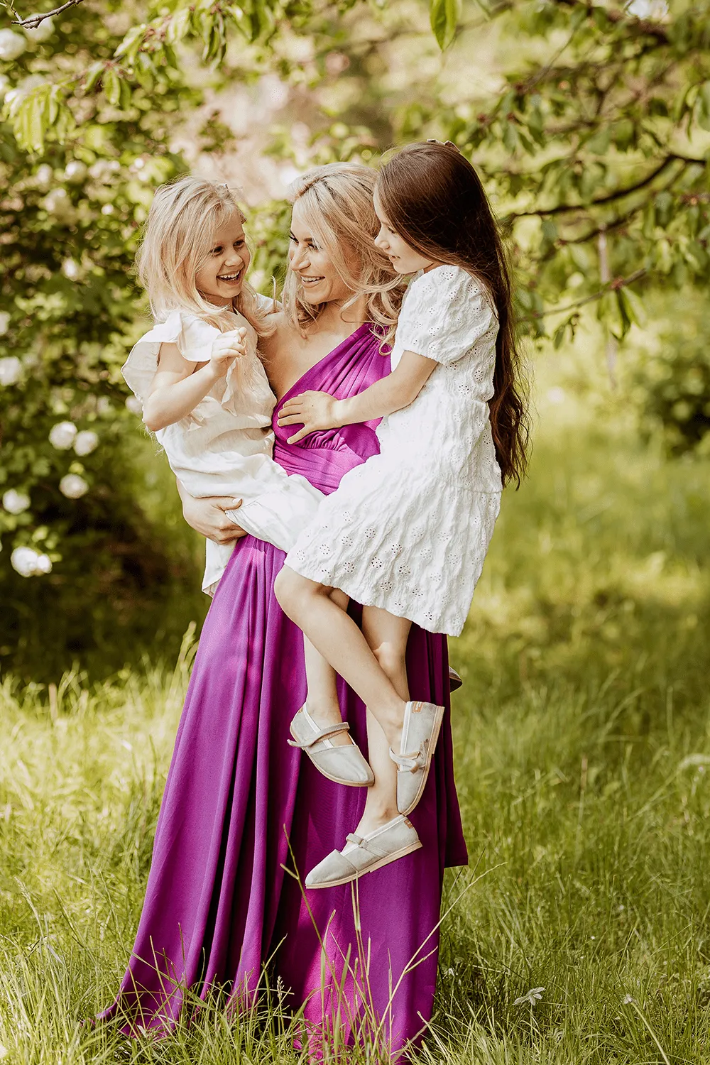 Magenta Love infinity maxi dress