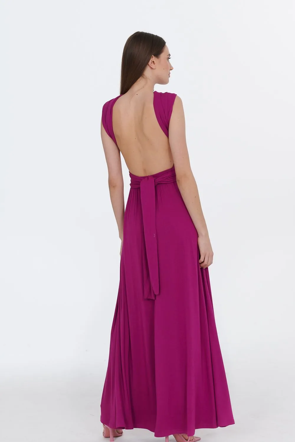 Magenta Love infinity maxi dress