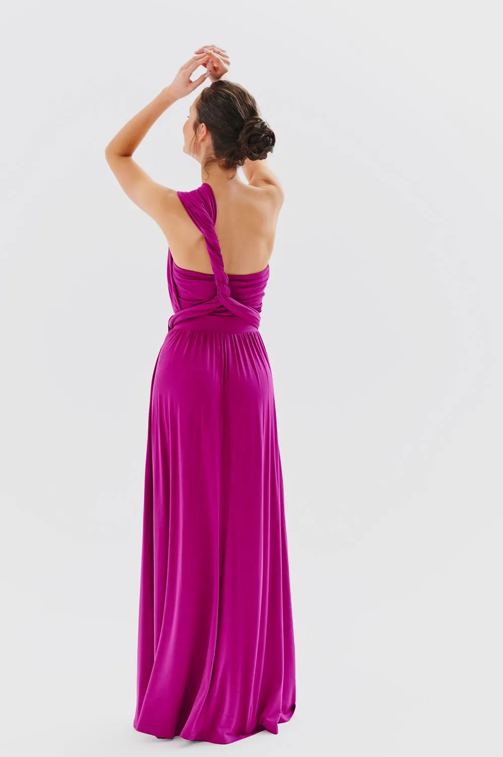 Magenta Love infinity maxi dress