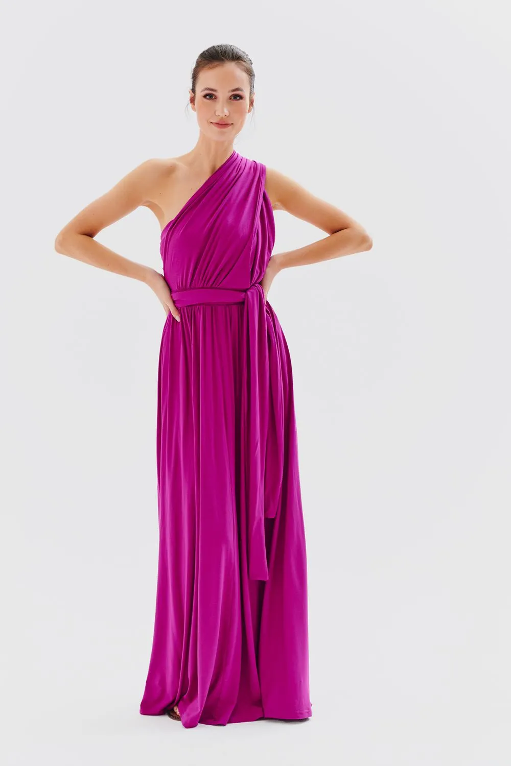 Magenta Love infinity maxi dress