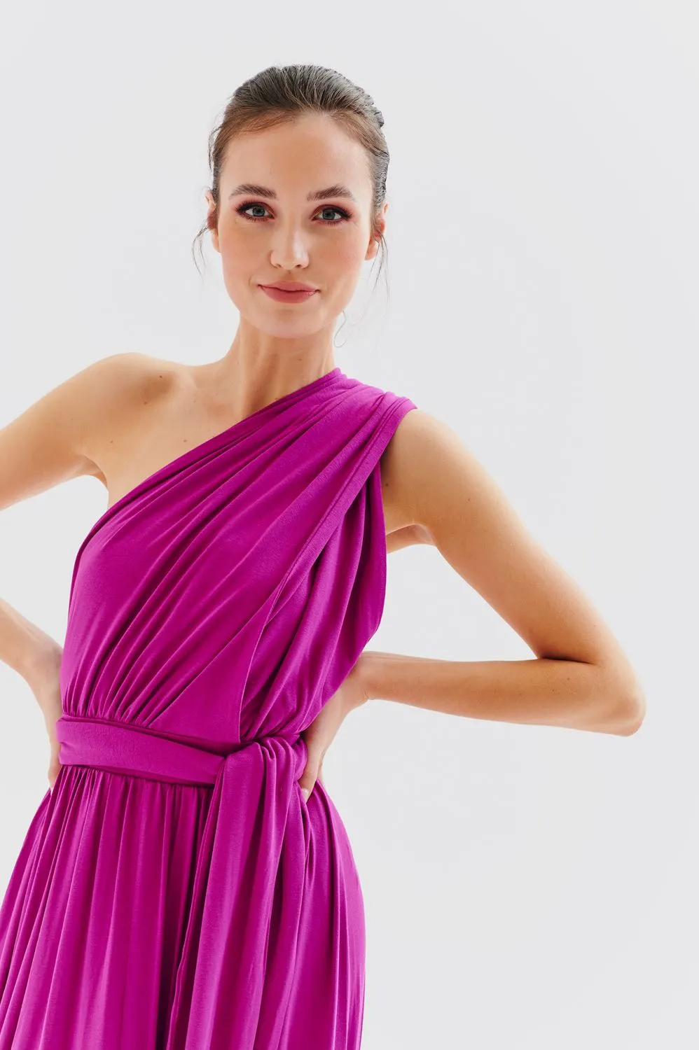 Magenta Love infinity maxi dress