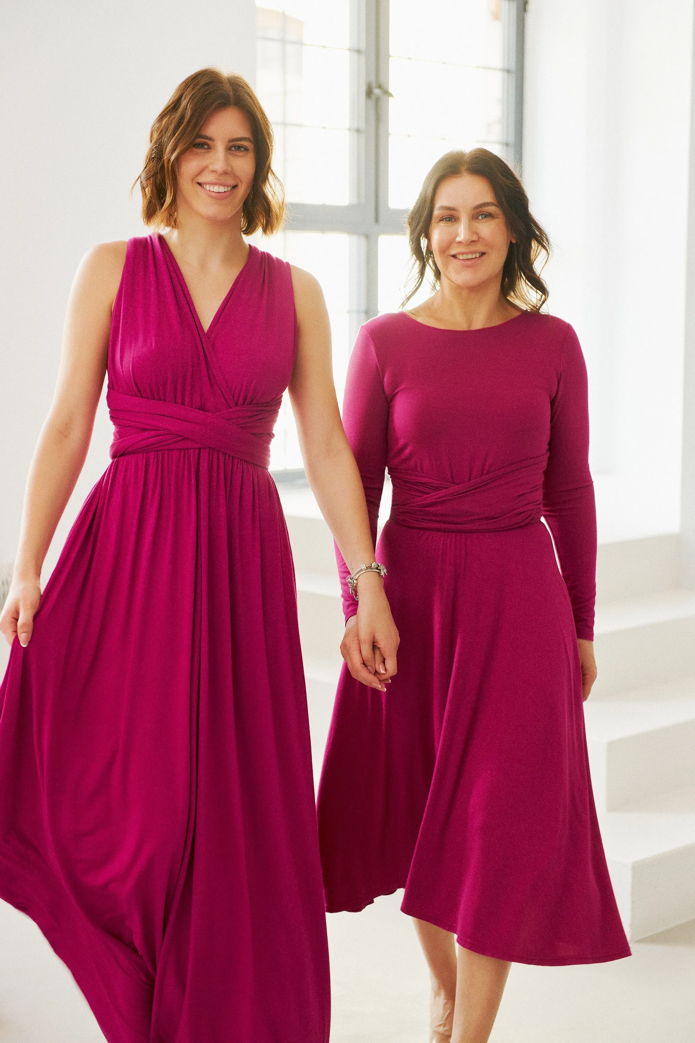 Magenta Love infinity maxi dress